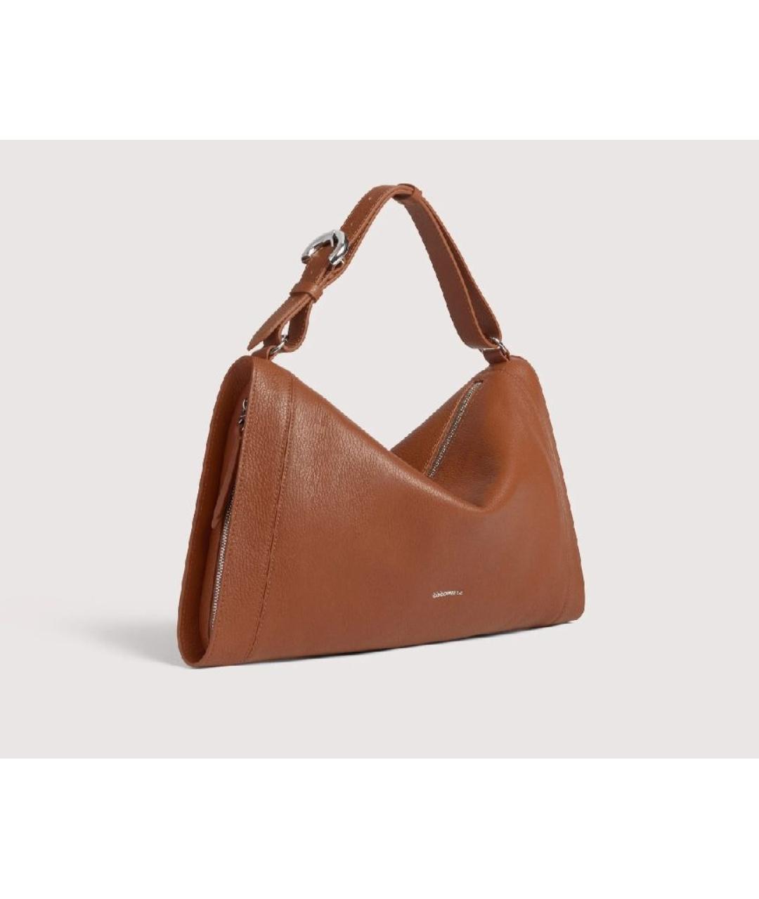 COCCINELLE Коричневая кожаная сумка через плечо, фото 2