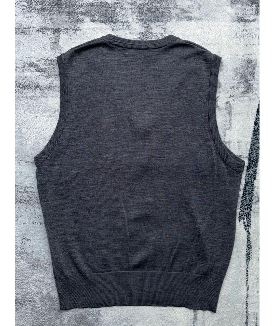 SAINT LAURENT Антрацитовая жилетка, фото 7