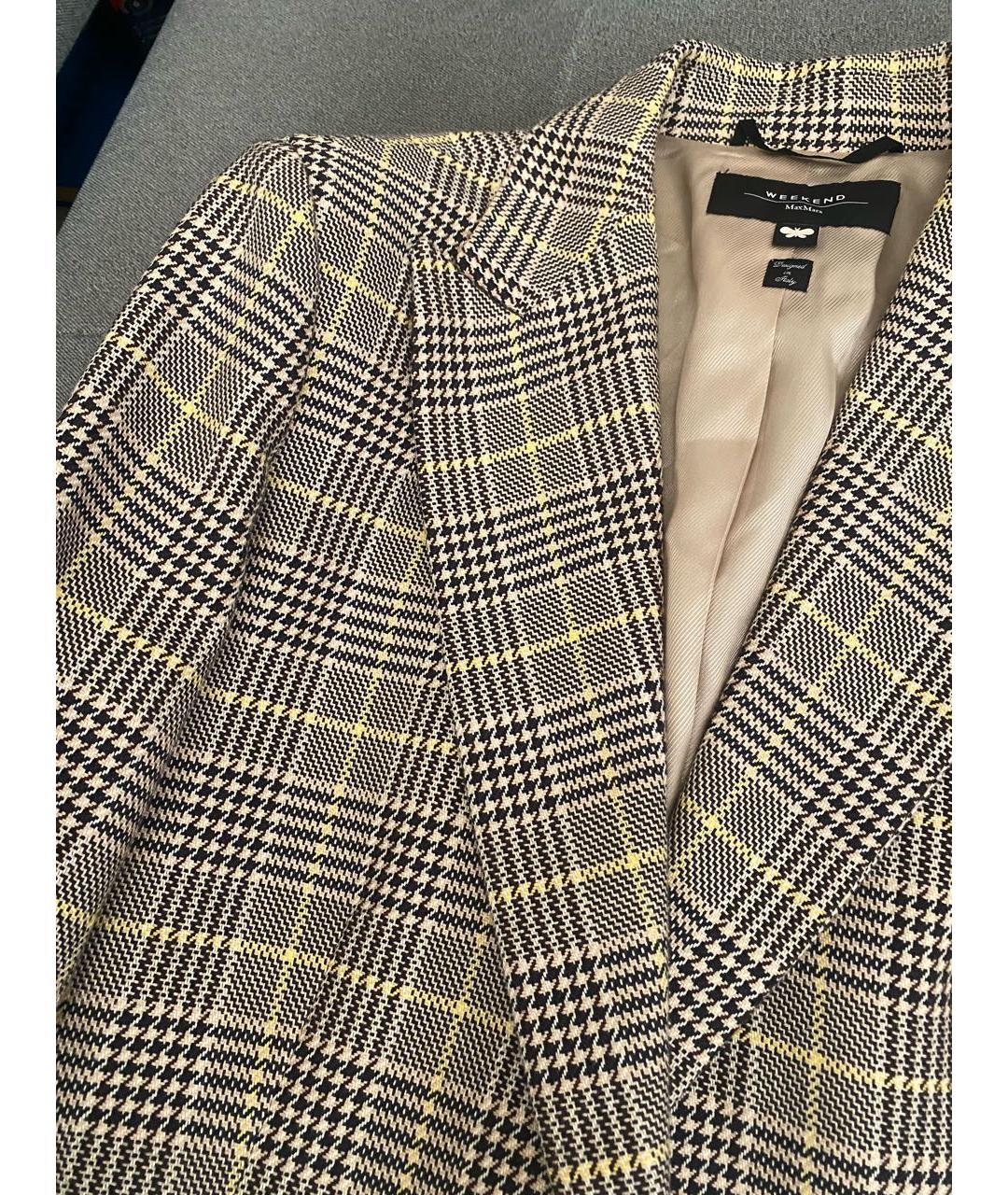 WEEKEND MAX MARA Бежевый вискозный жакет/пиджак, фото 4