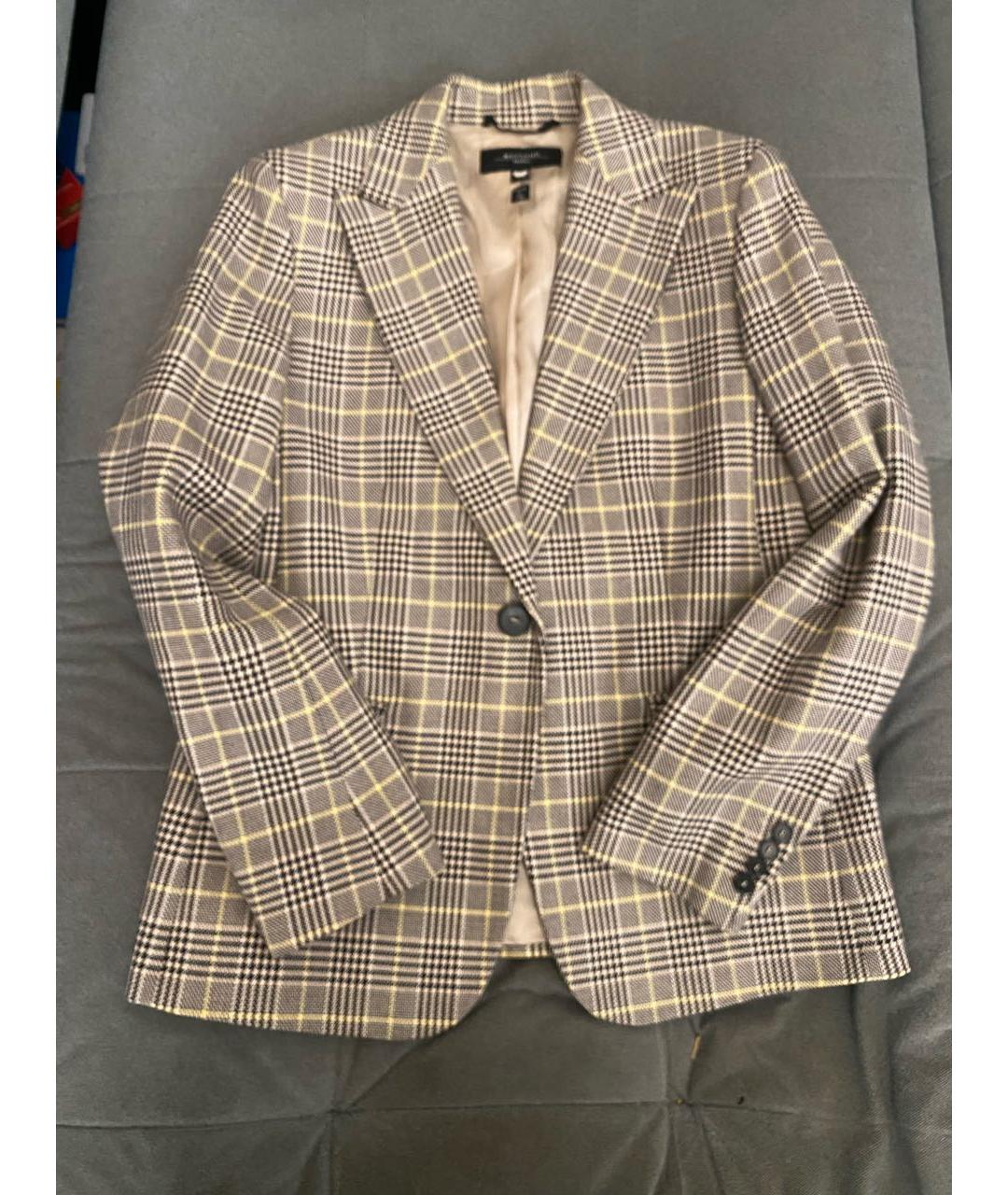 WEEKEND MAX MARA Бежевый вискозный жакет/пиджак, фото 6