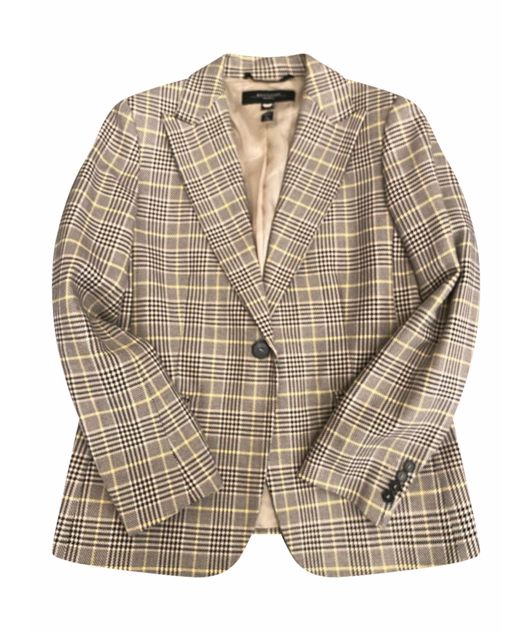 WEEKEND MAX MARA Бежевый вискозный жакет/пиджак, фото 1