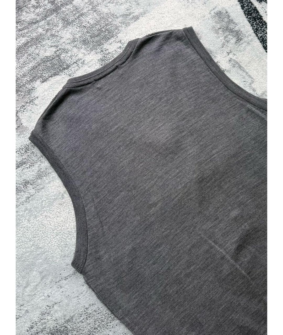 SAINT LAURENT Антрацитовая жилетка, фото 8