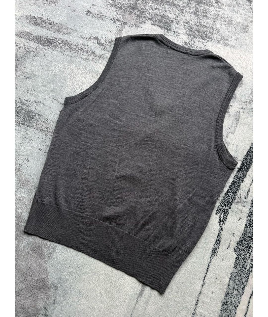 SAINT LAURENT Антрацитовая жилетка, фото 7