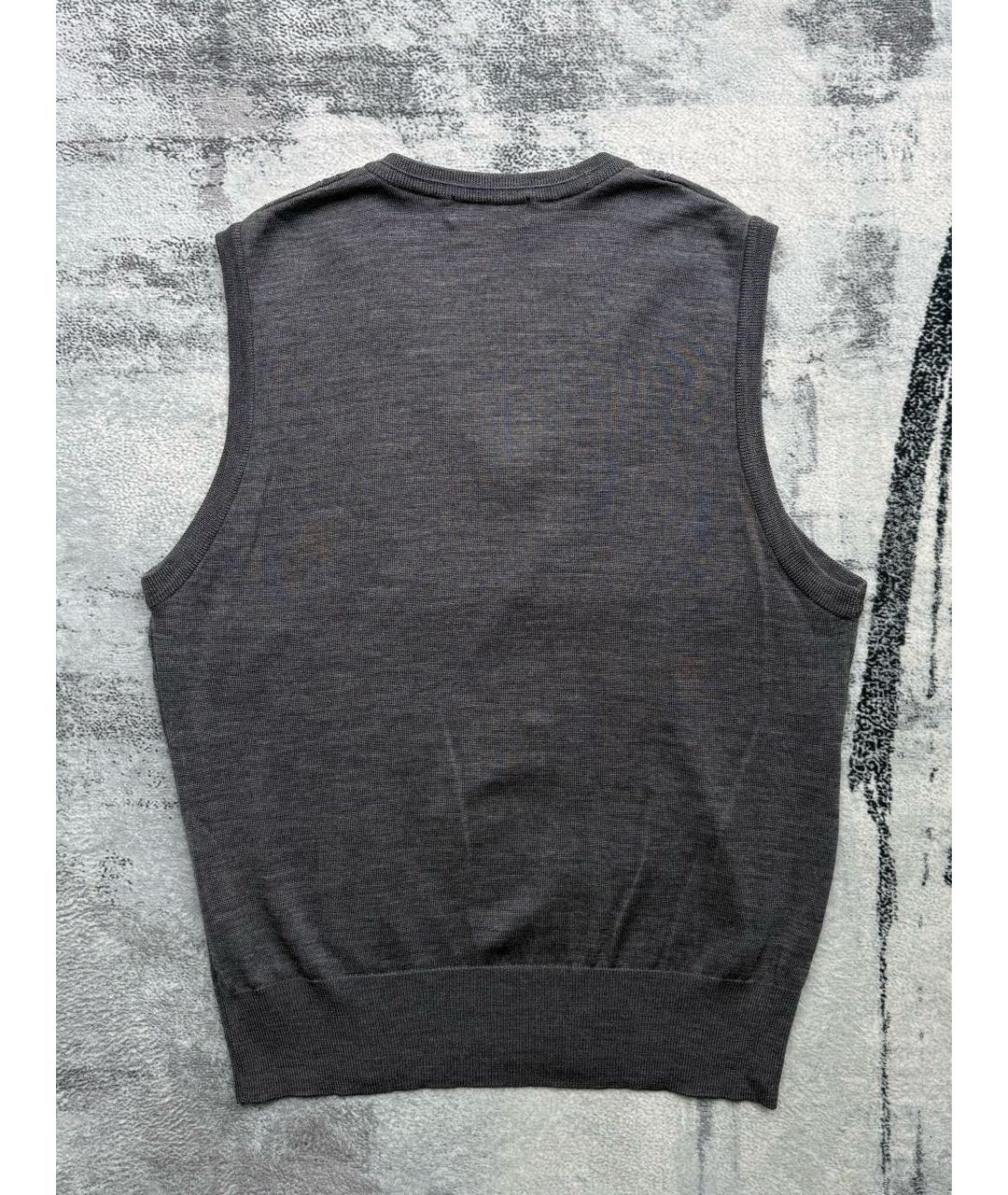 SAINT LAURENT Антрацитовая жилетка, фото 6