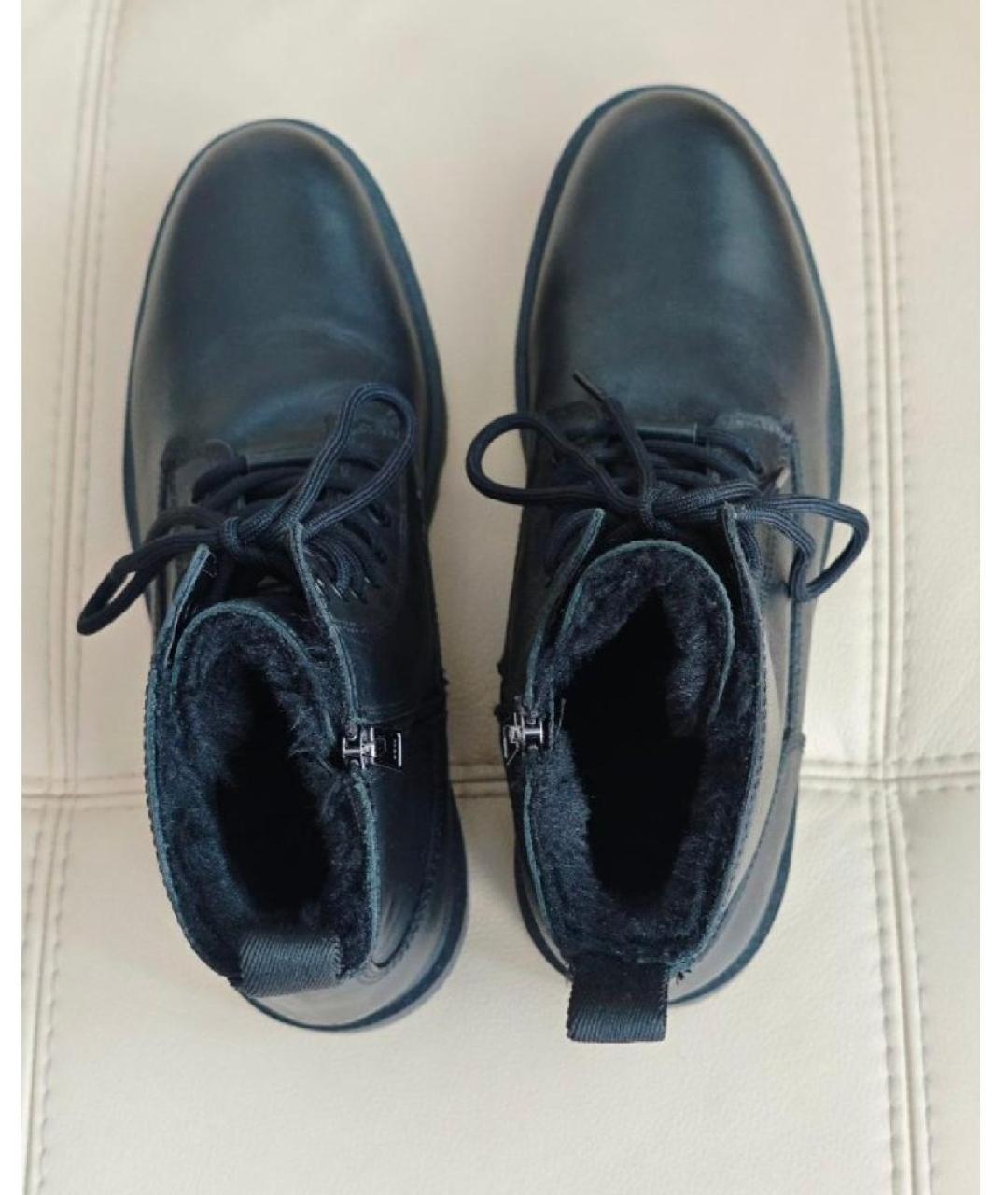 HUGO BOSS Черные кожаные высокие ботинки, фото 3