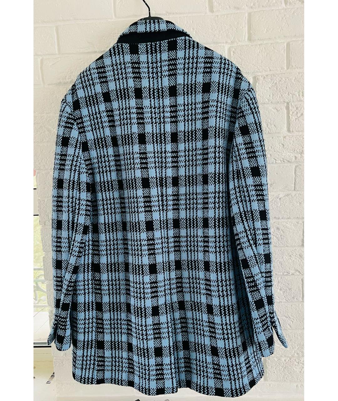 DRIES VAN NOTEN Синее полиамидовое пальто, фото 4