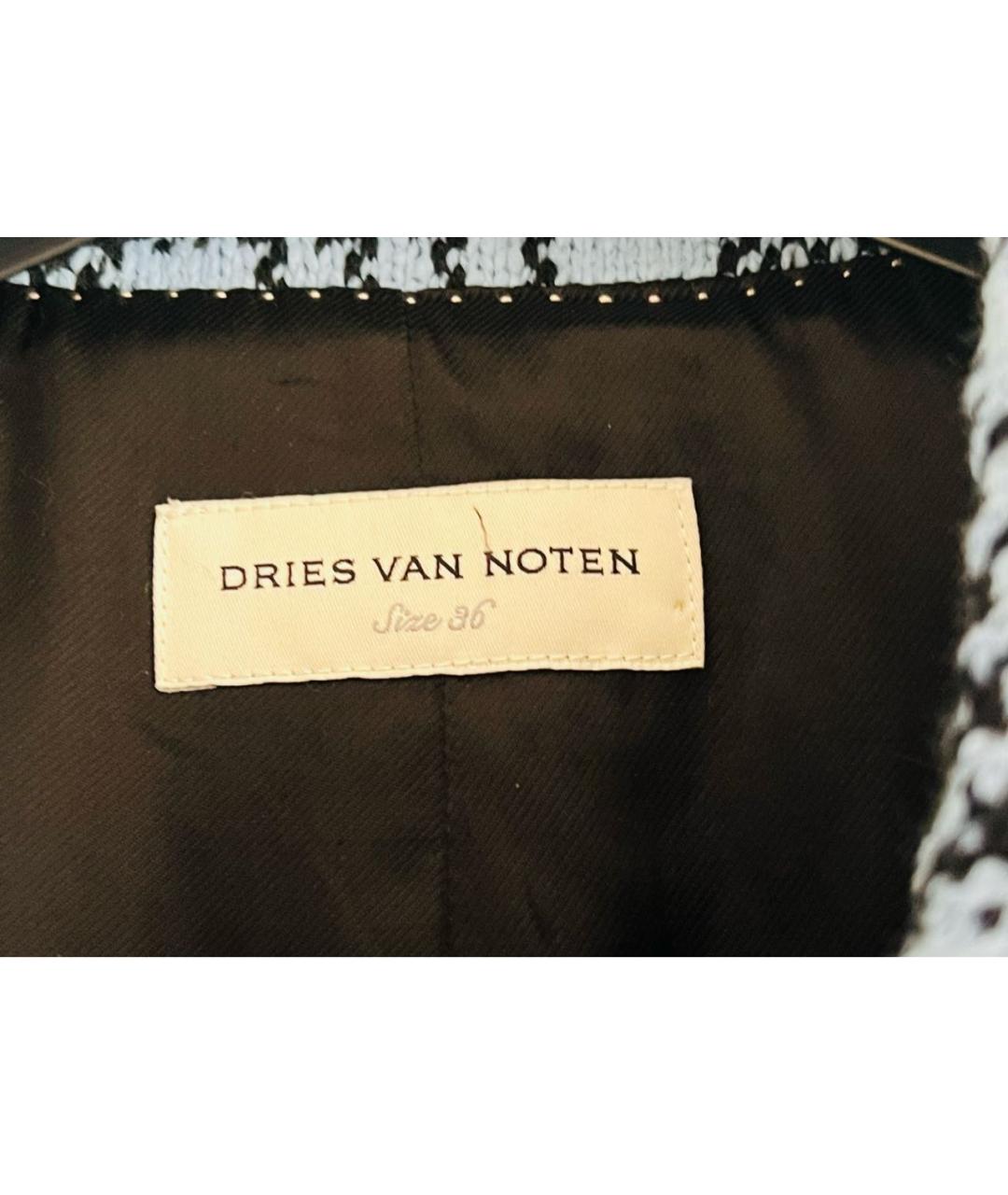 DRIES VAN NOTEN Синее полиамидовое пальто, фото 5