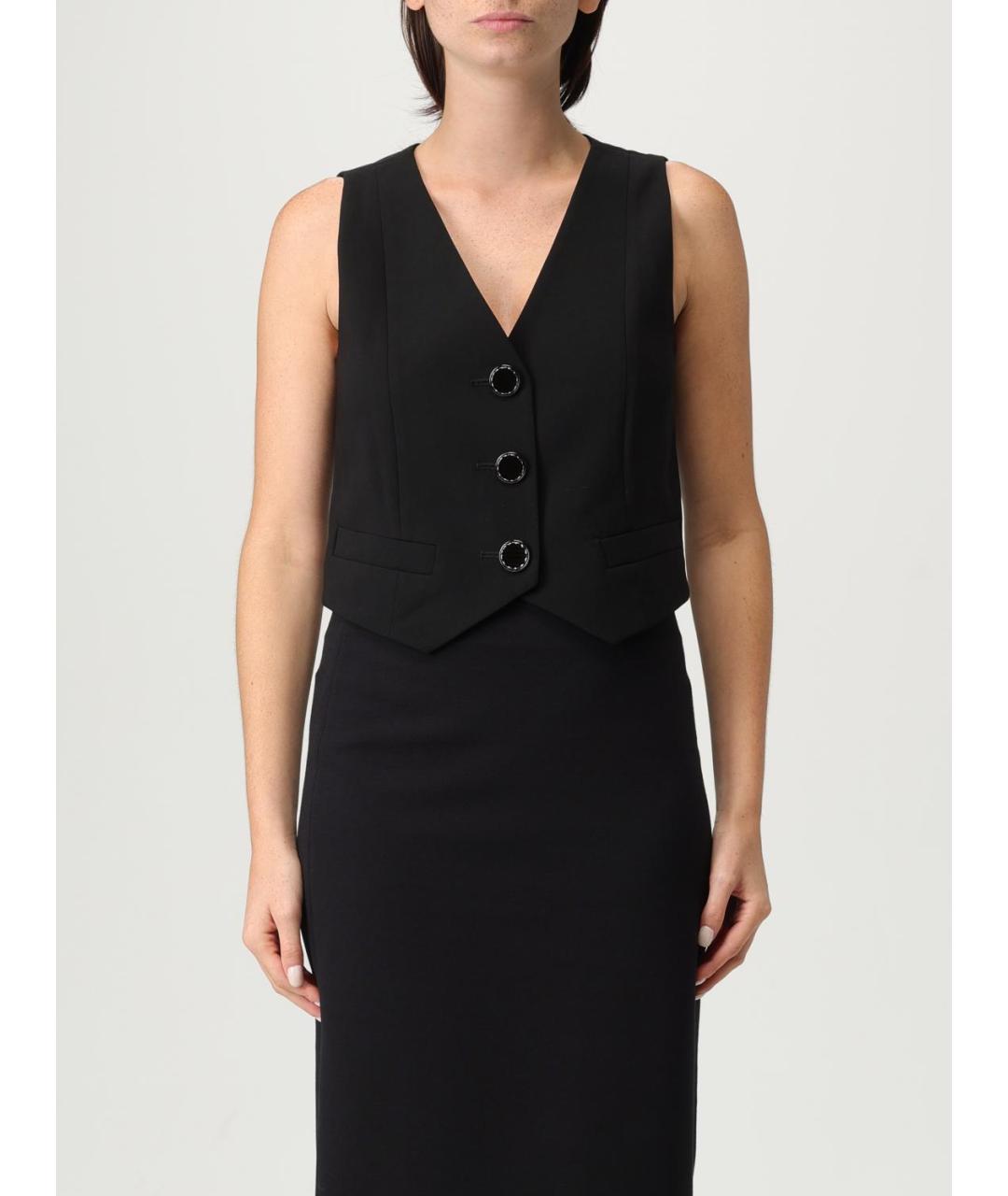 ARMANI EXCHANGE Черный полиэстеровый жилет, фото 4