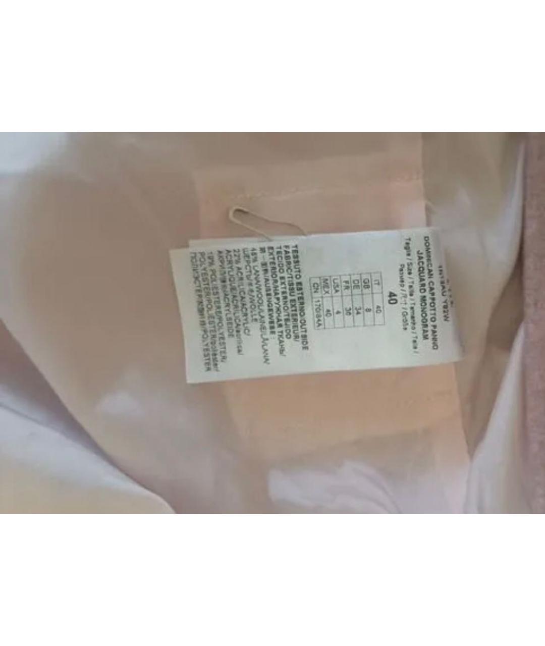 PINKO Розовое шерстяное пальто, фото 4