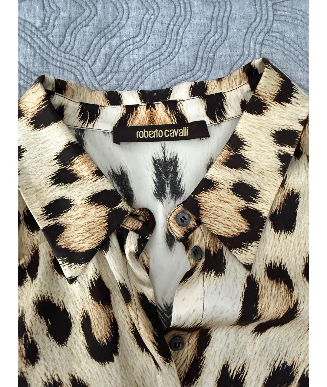 ROBERTO CAVALLI Мульти шелковая блузы, фото 6