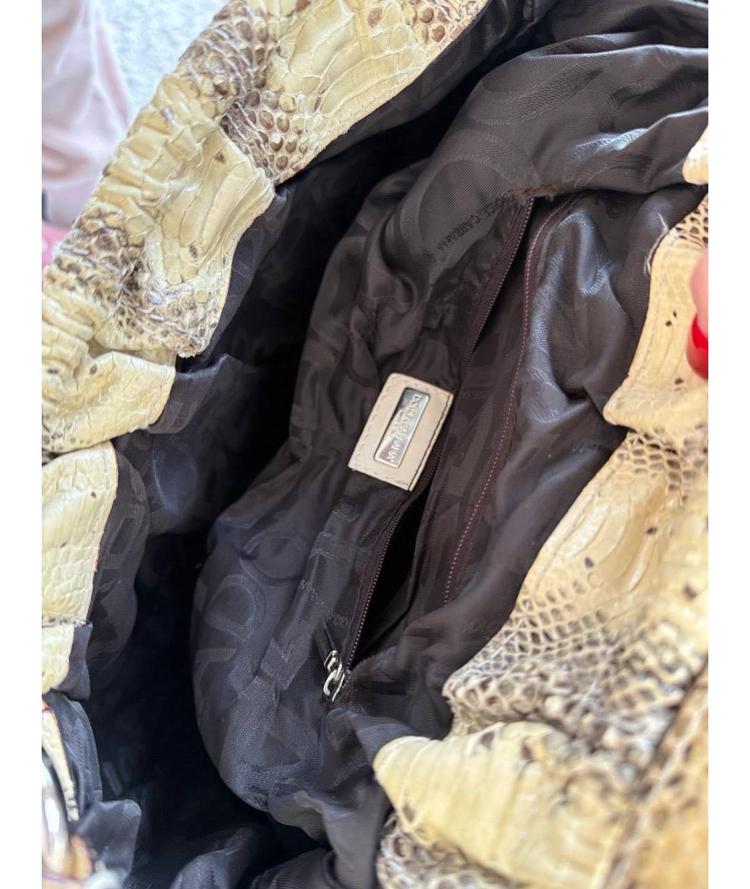 DOLCE&GABBANA Бежевая сумка через плечо из экзотической кожи, фото 3