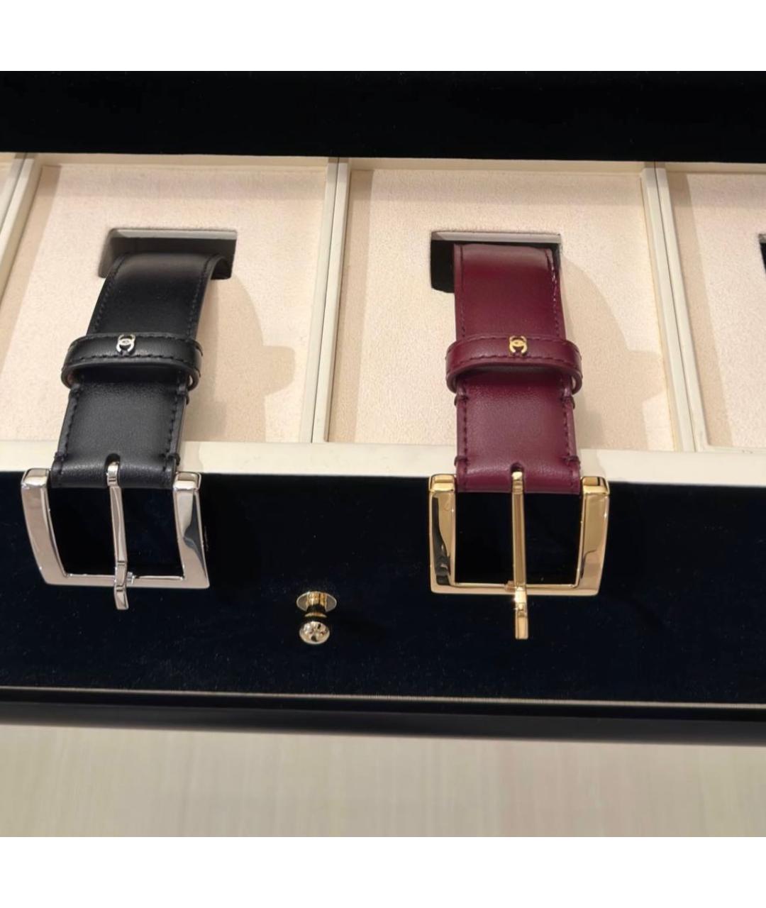 CHANEL Бордовый кожаный ремень, фото 5