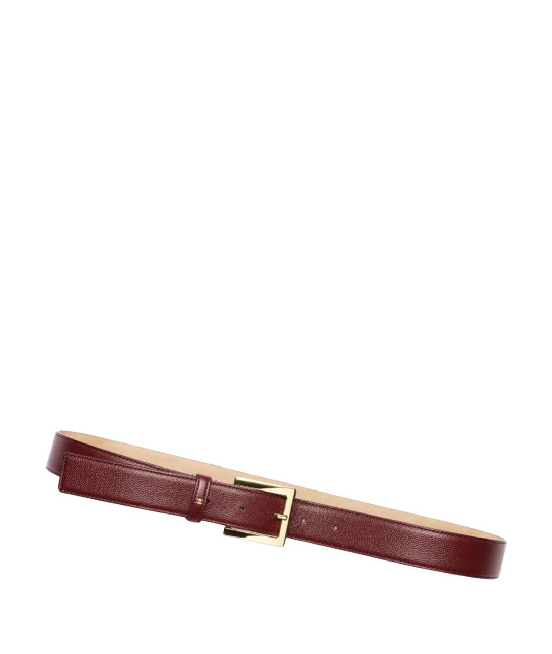 CHANEL Бордовый кожаный ремень, фото 1