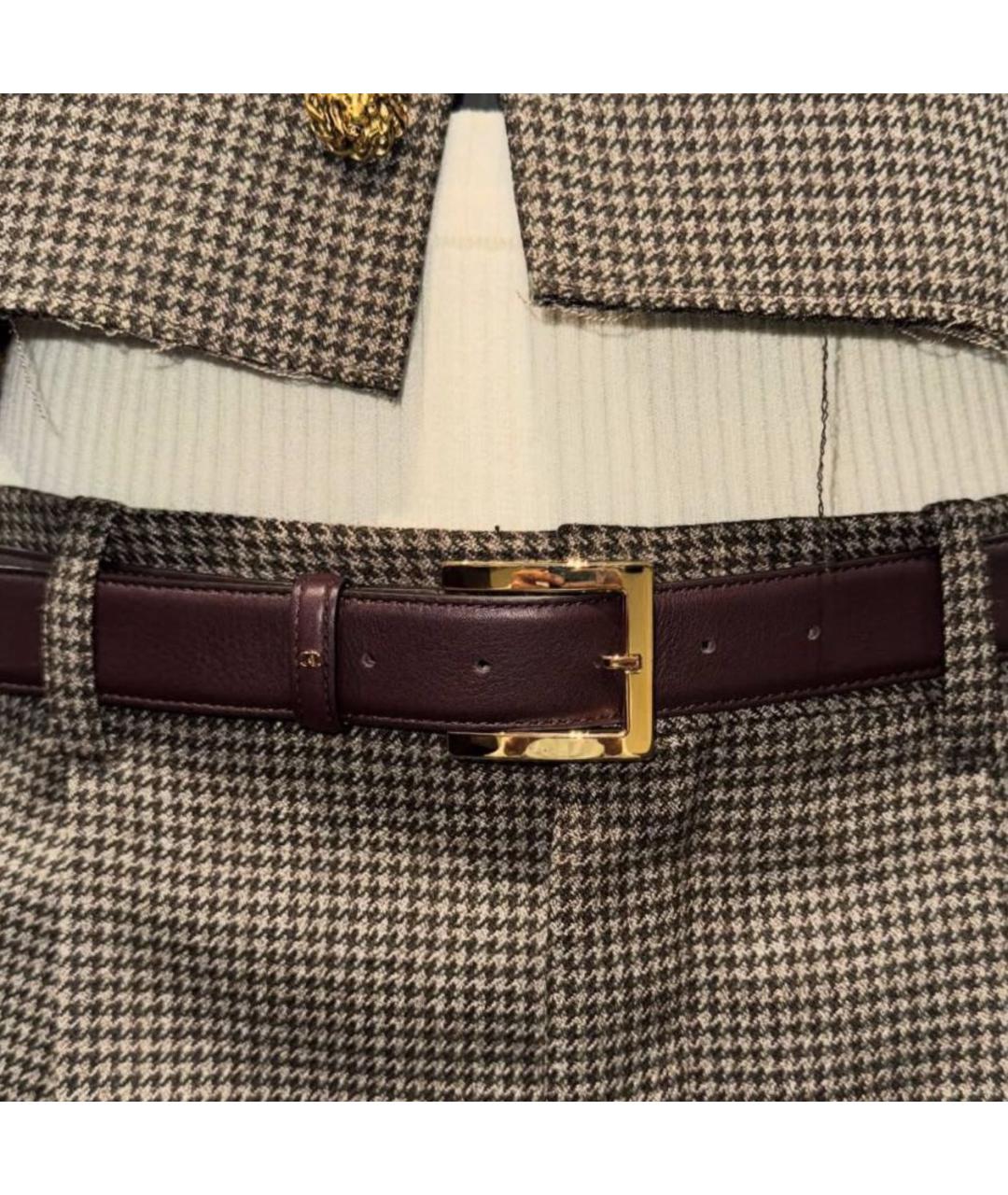 CHANEL Коричневый кожаный ремень, фото 2