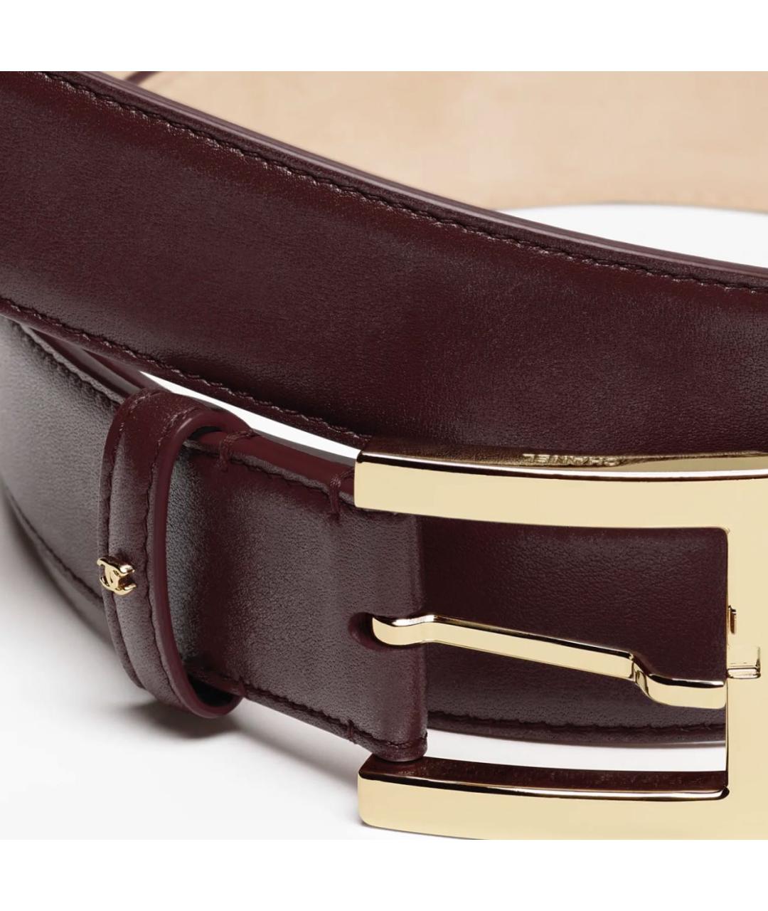 CHANEL Коричневый кожаный ремень, фото 3