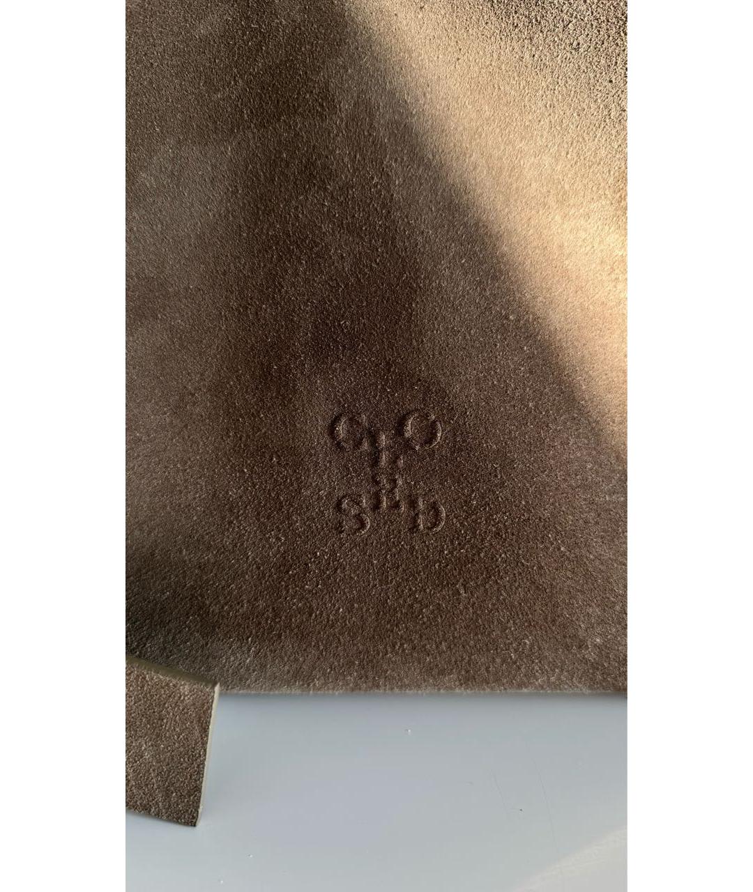 CLOSED Бежевая кожаная сумка тоут, фото 6