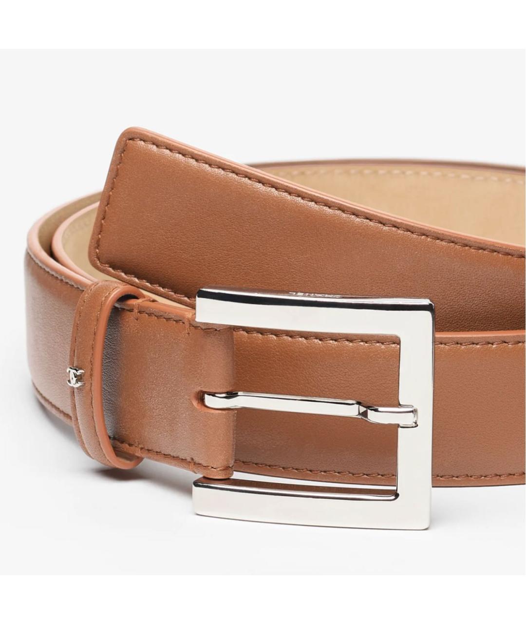 CHANEL Коричневый кожаный ремень, фото 2