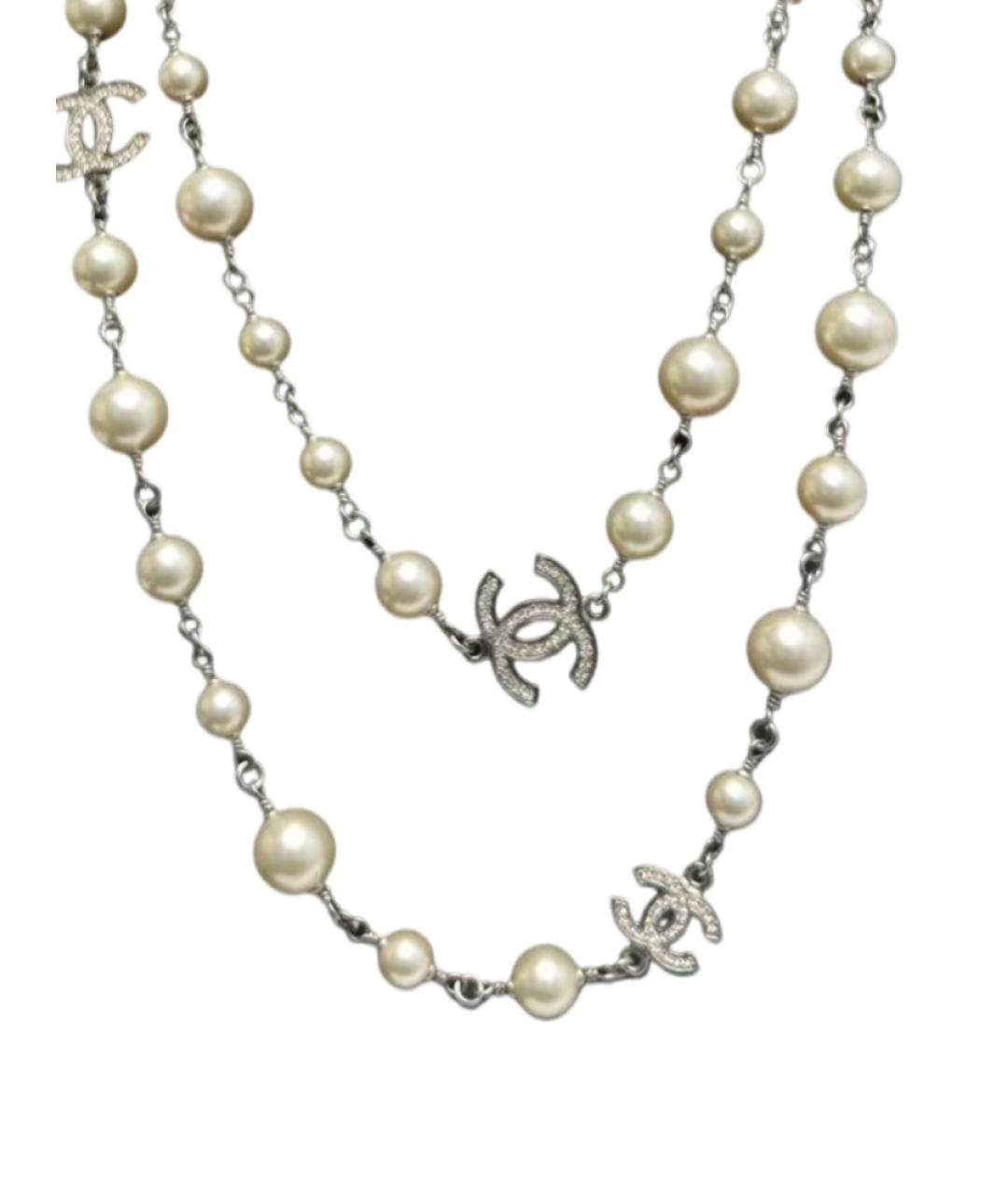 CHANEL Белое колье, фото 1