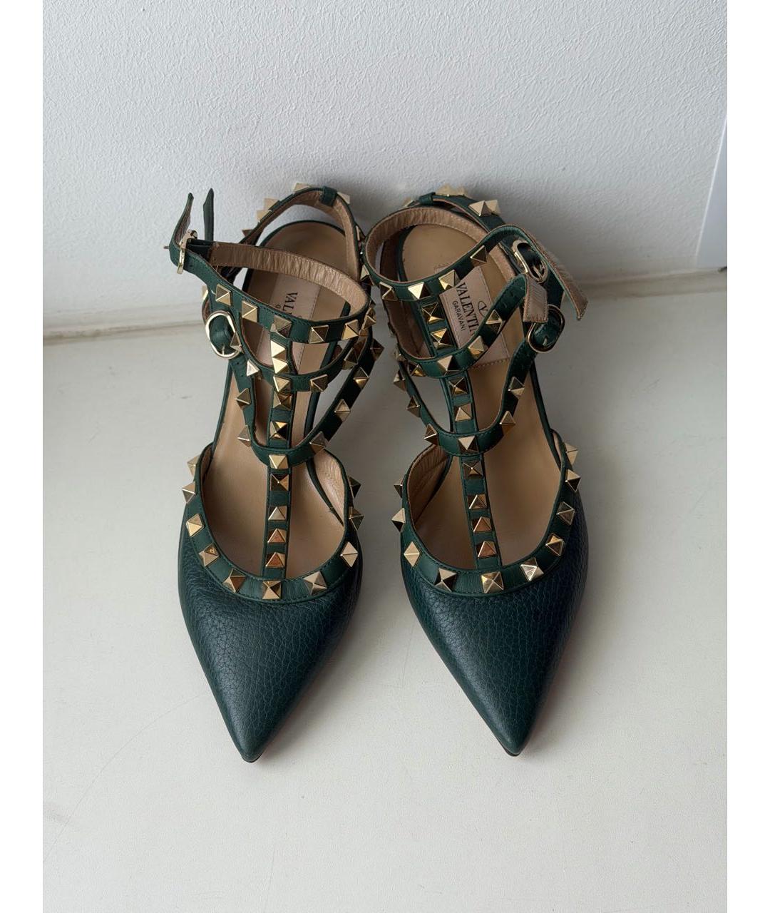 VALENTINO Зеленые кожаные туфли, фото 2