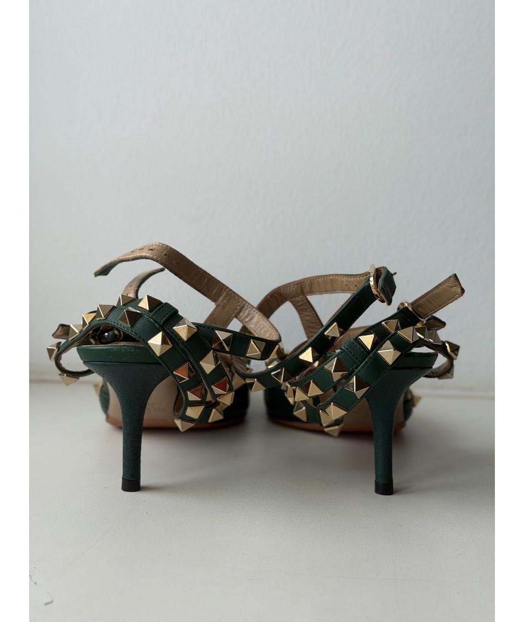 VALENTINO Зеленые кожаные туфли, фото 4