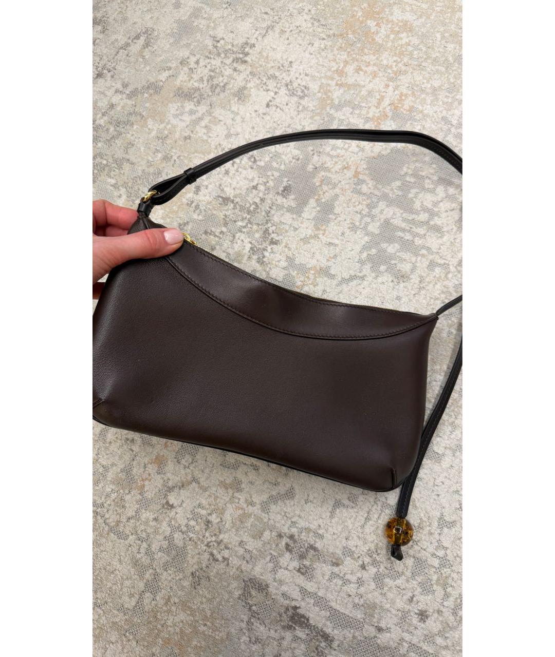 JACQUEMUS Коричневая сумка с короткими ручками, фото 2