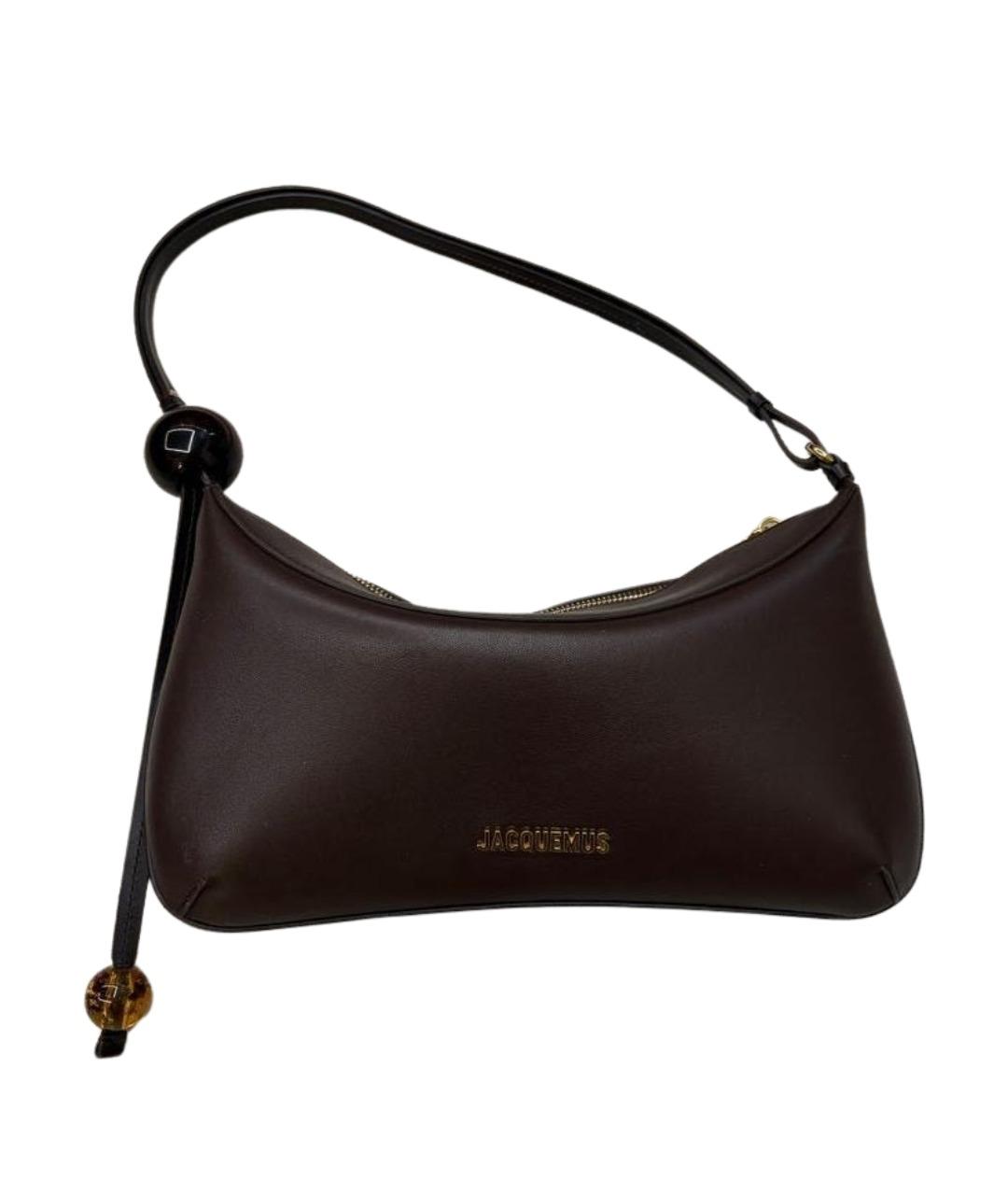 JACQUEMUS Коричневая сумка с короткими ручками, фото 1