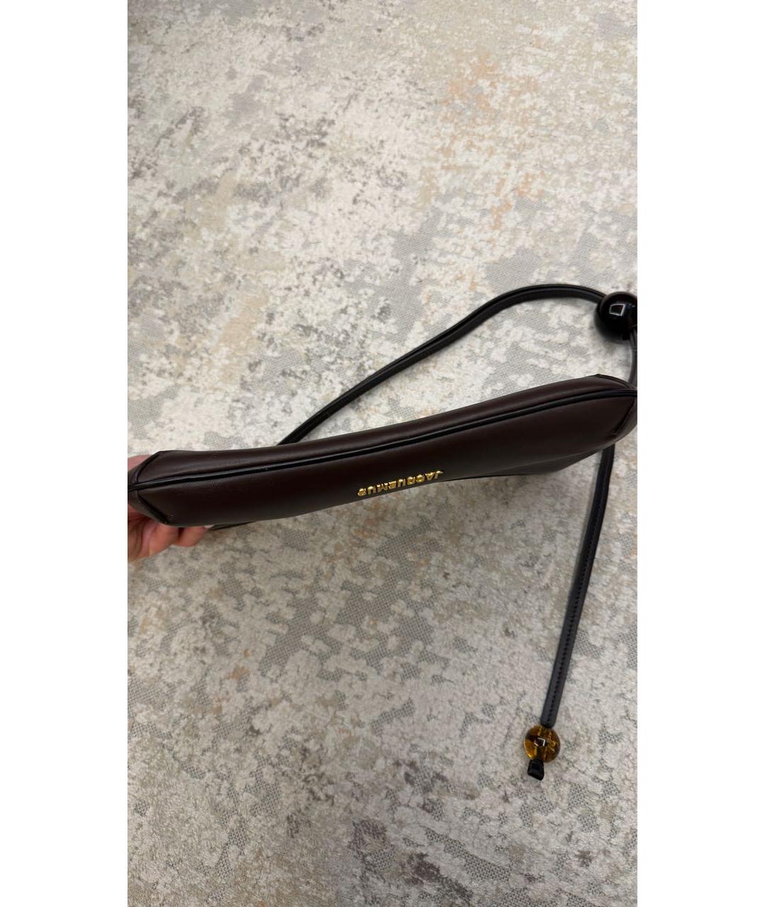 JACQUEMUS Коричневая сумка с короткими ручками, фото 6