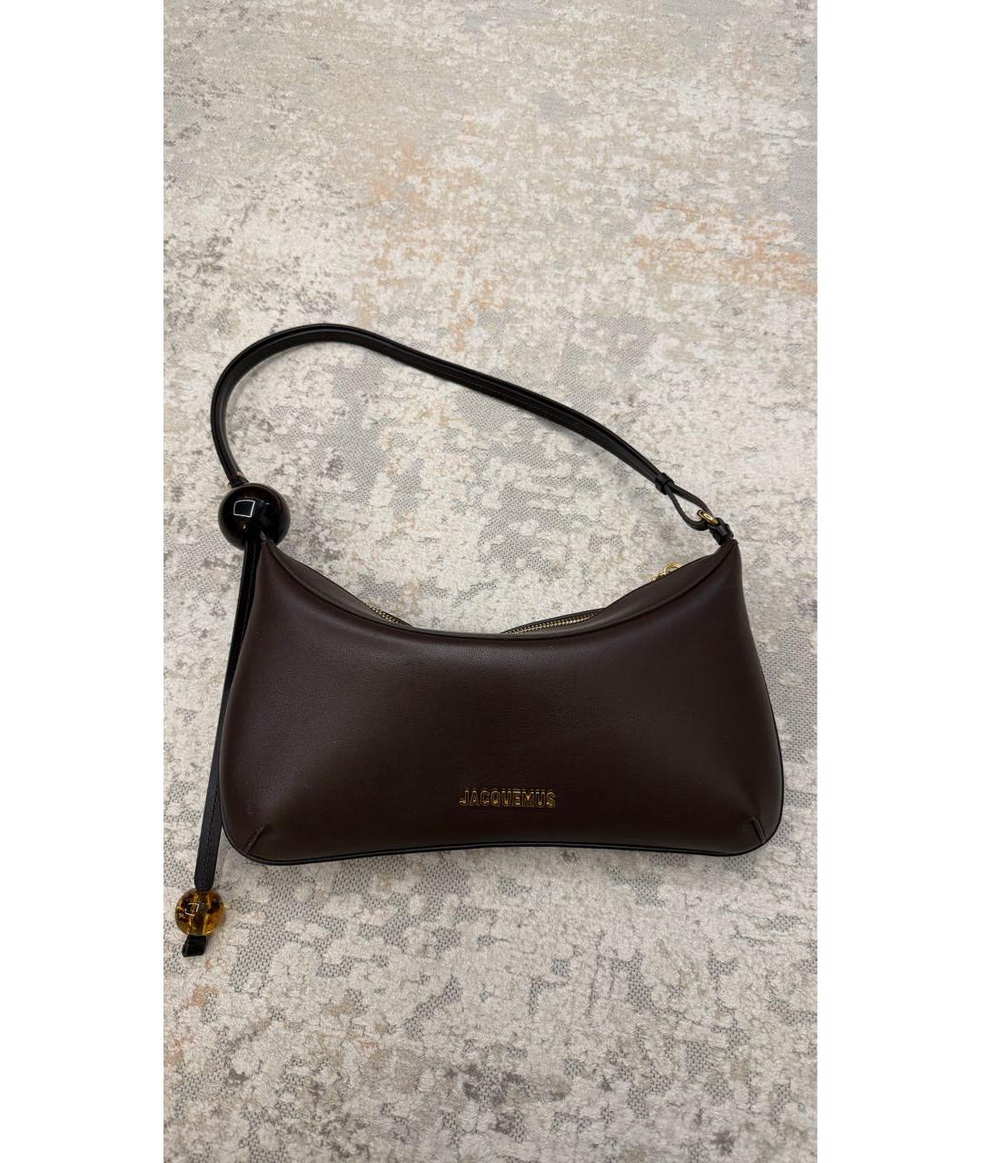 JACQUEMUS Коричневая сумка с короткими ручками, фото 7