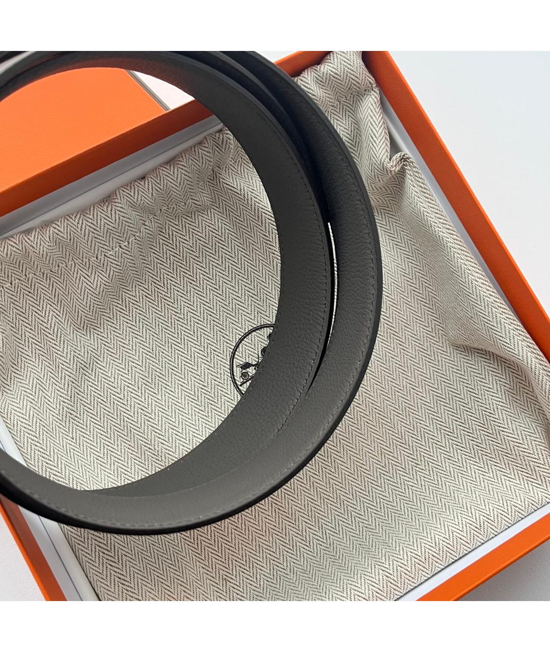 HERMES Коричневый кожаный ремень, фото 5