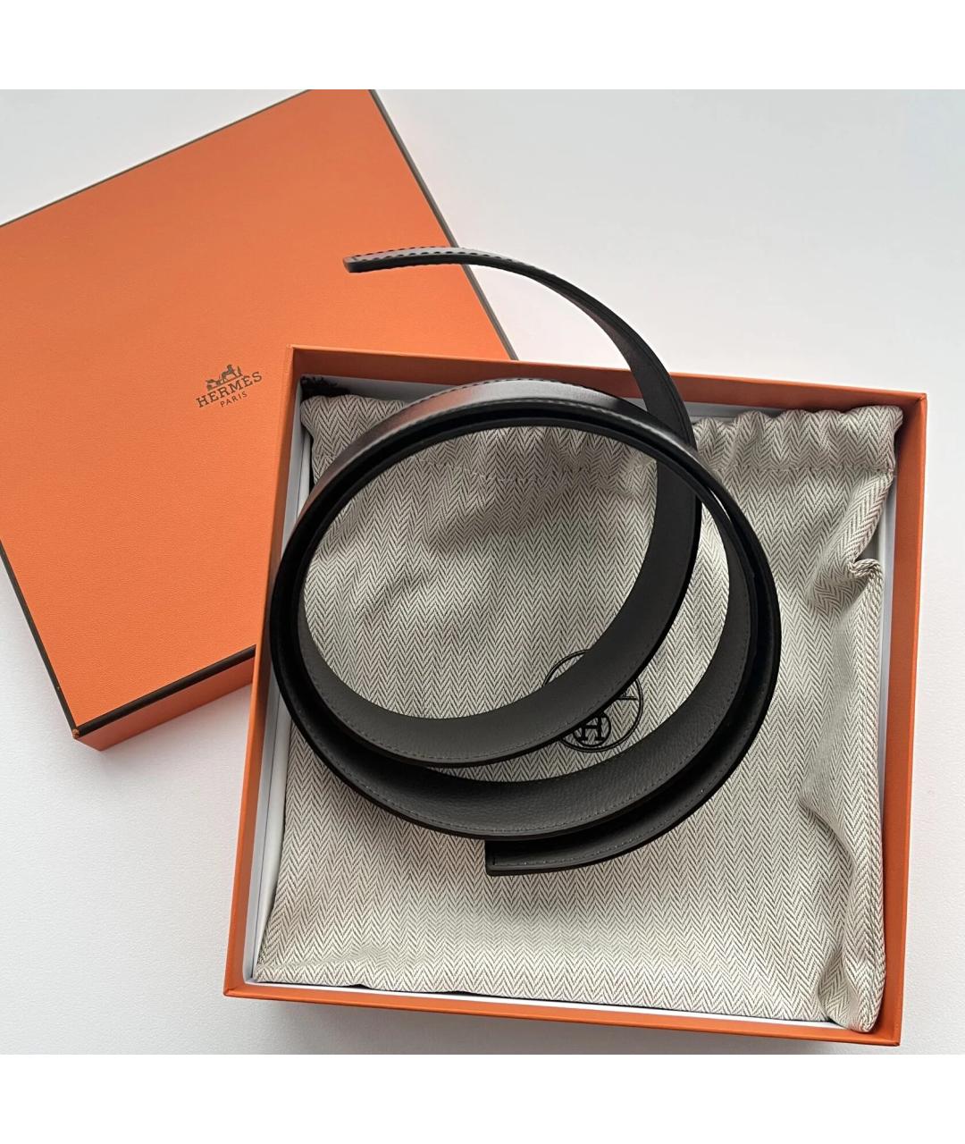 HERMES Коричневый кожаный ремень, фото 3