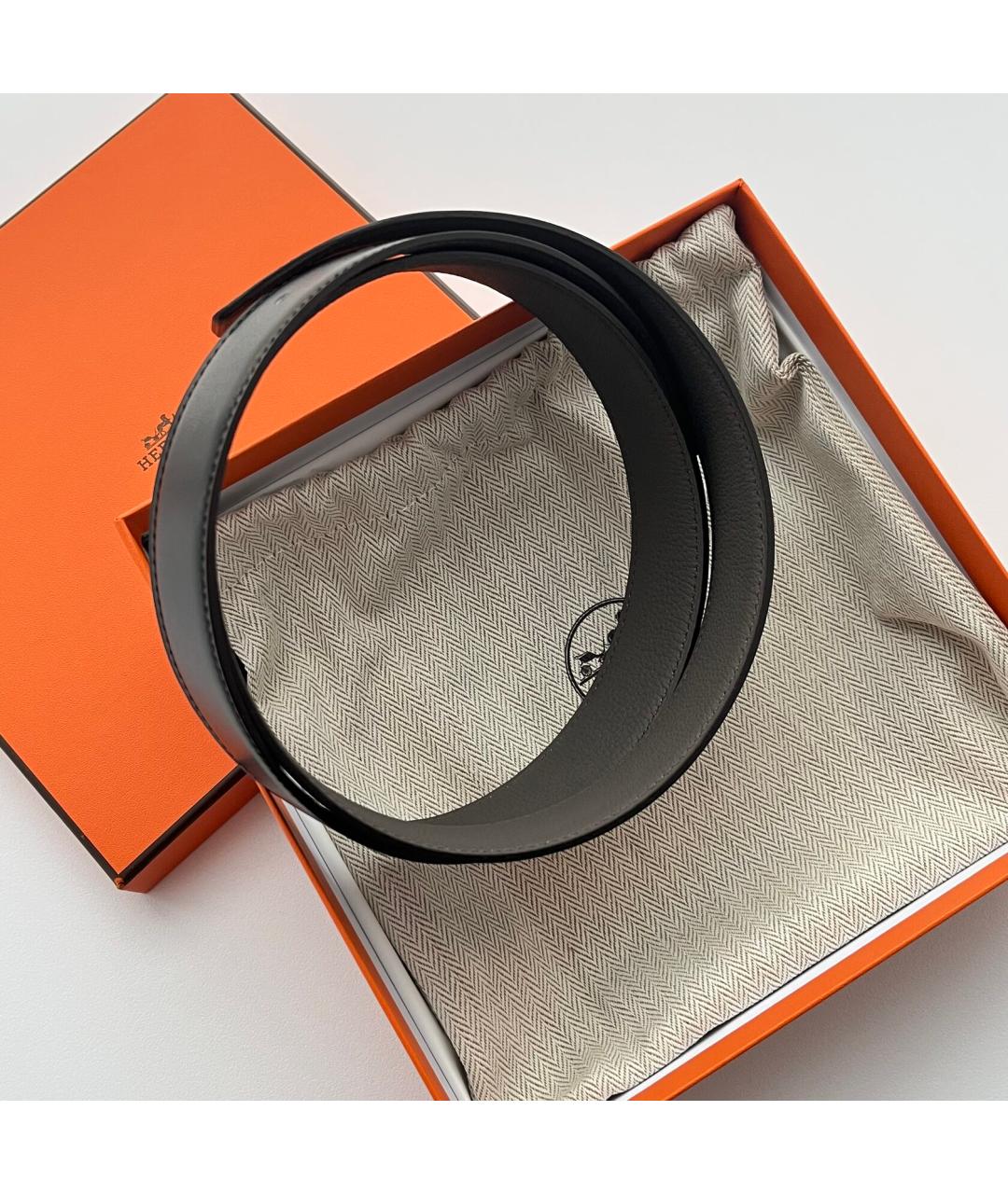 HERMES Коричневый кожаный ремень, фото 4