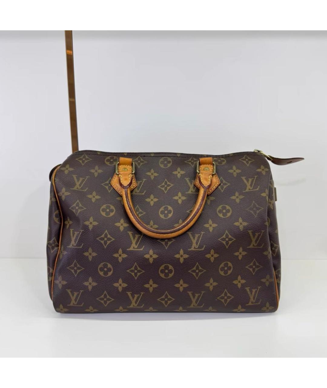 LOUIS VUITTON Коричневая сумка с короткими ручками, фото 5