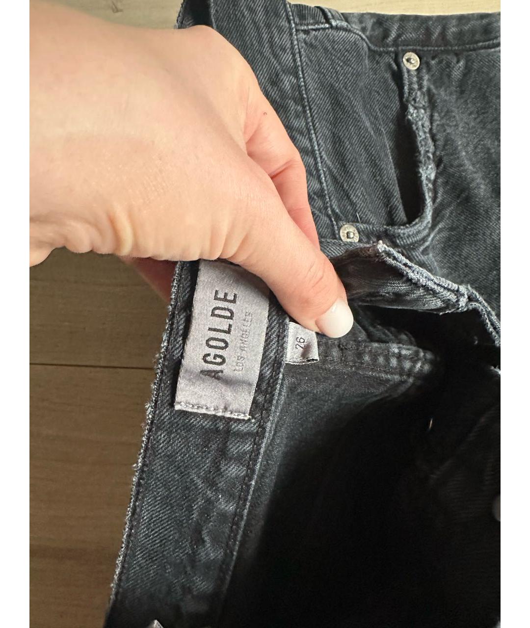 AGOLDE Темно-синие хлопковые джинсы слим, фото 3