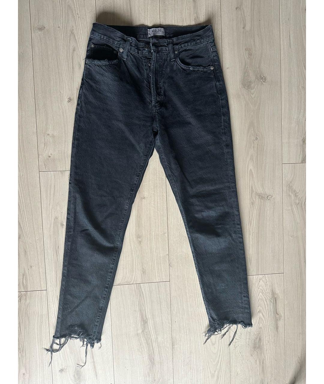 AGOLDE Темно-синие хлопковые джинсы слим, фото 6