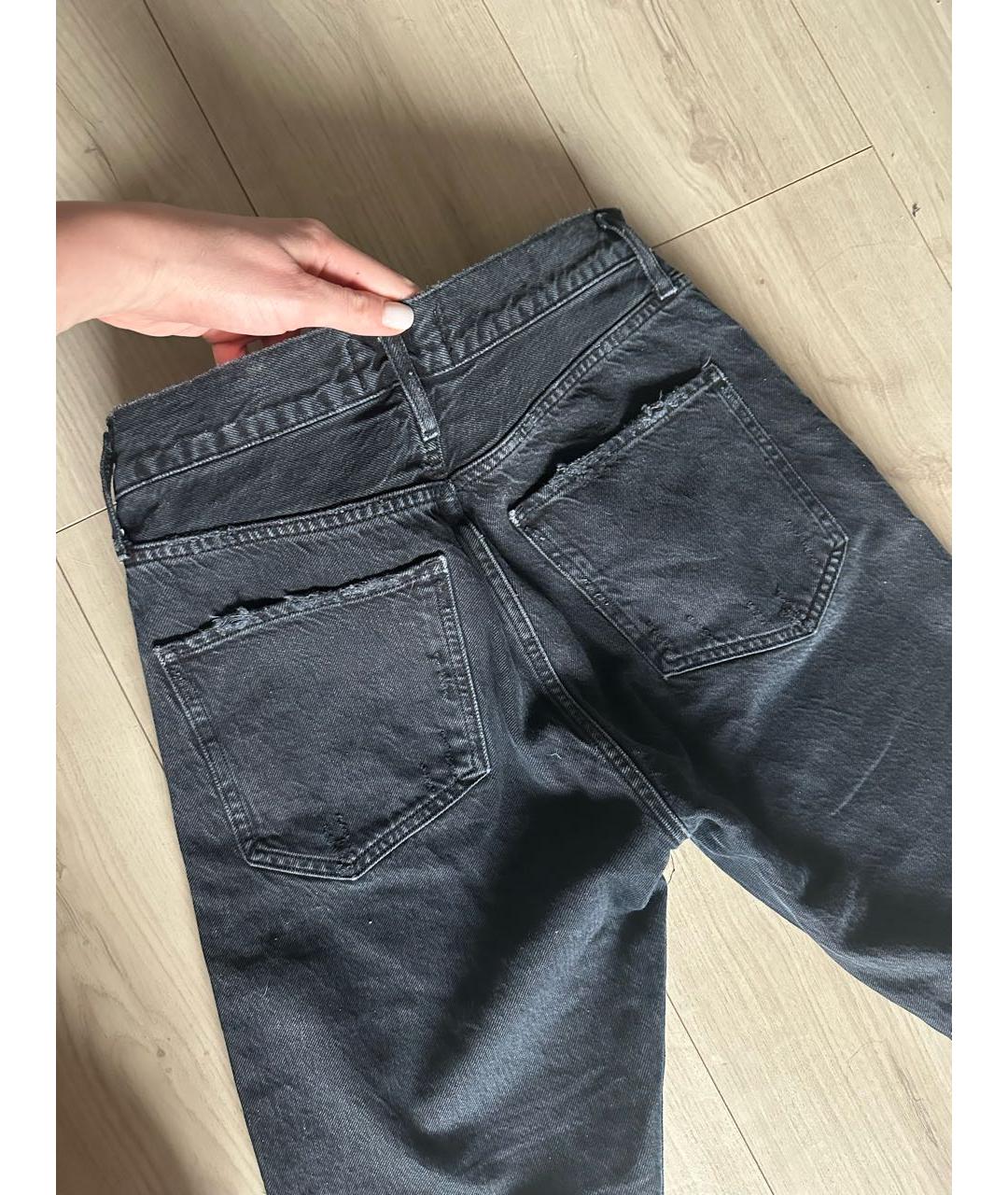 AGOLDE Темно-синие хлопковые джинсы слим, фото 4