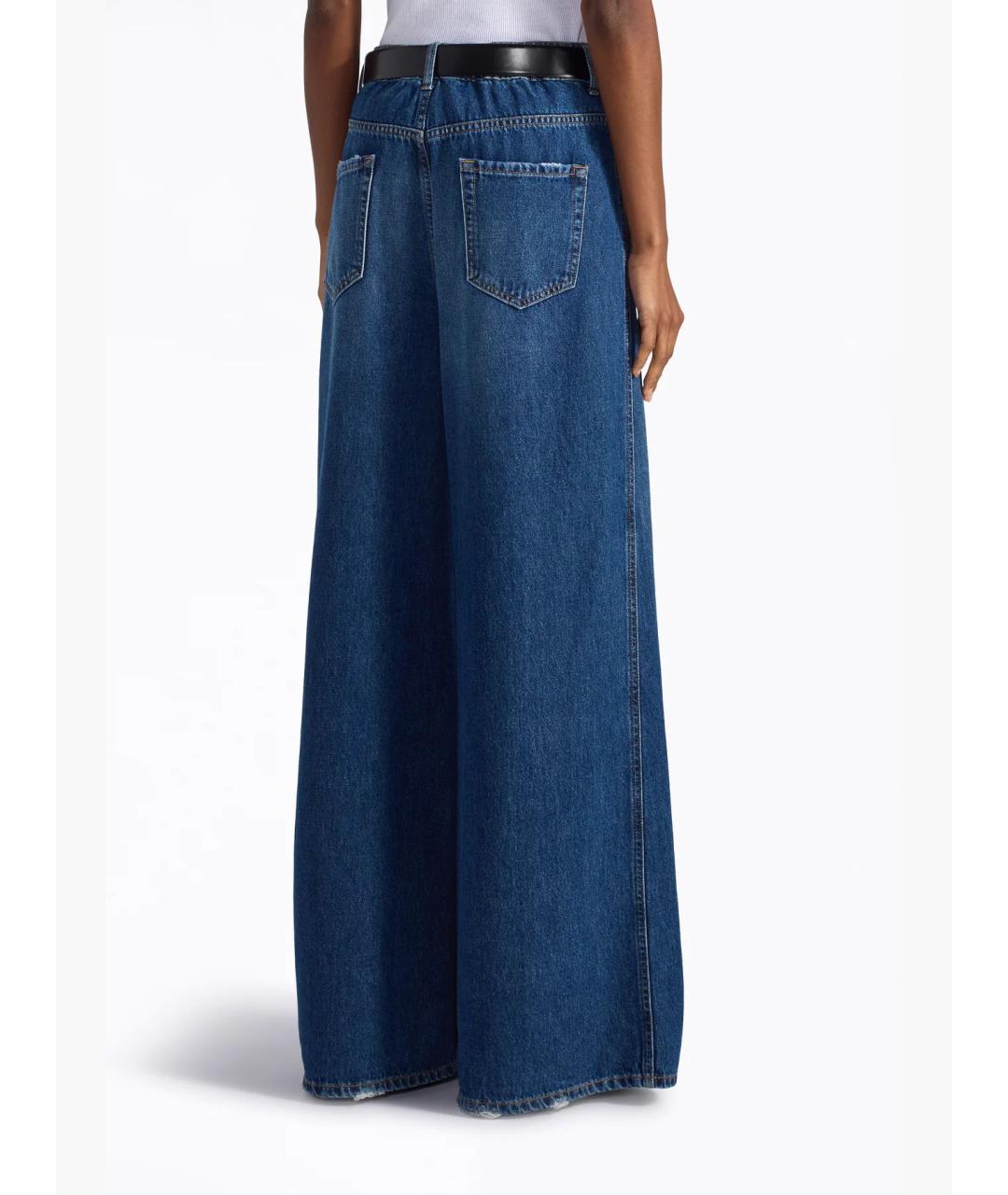 LIVIANA CONTI Синие хлопковые джинсы клеш, фото 2