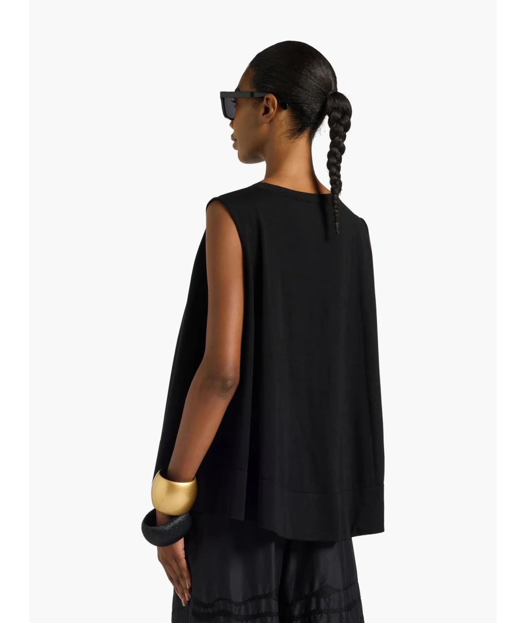 LIVIANA CONTI Черная хлопковая блузы, фото 3