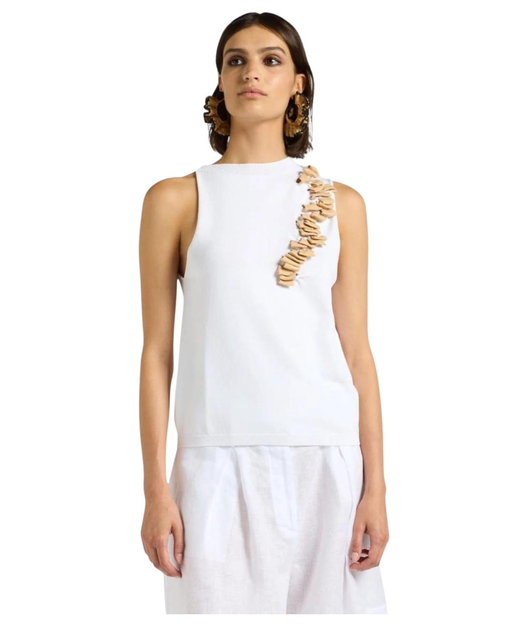 LIVIANA CONTI Белая вискозная блузы, фото 1