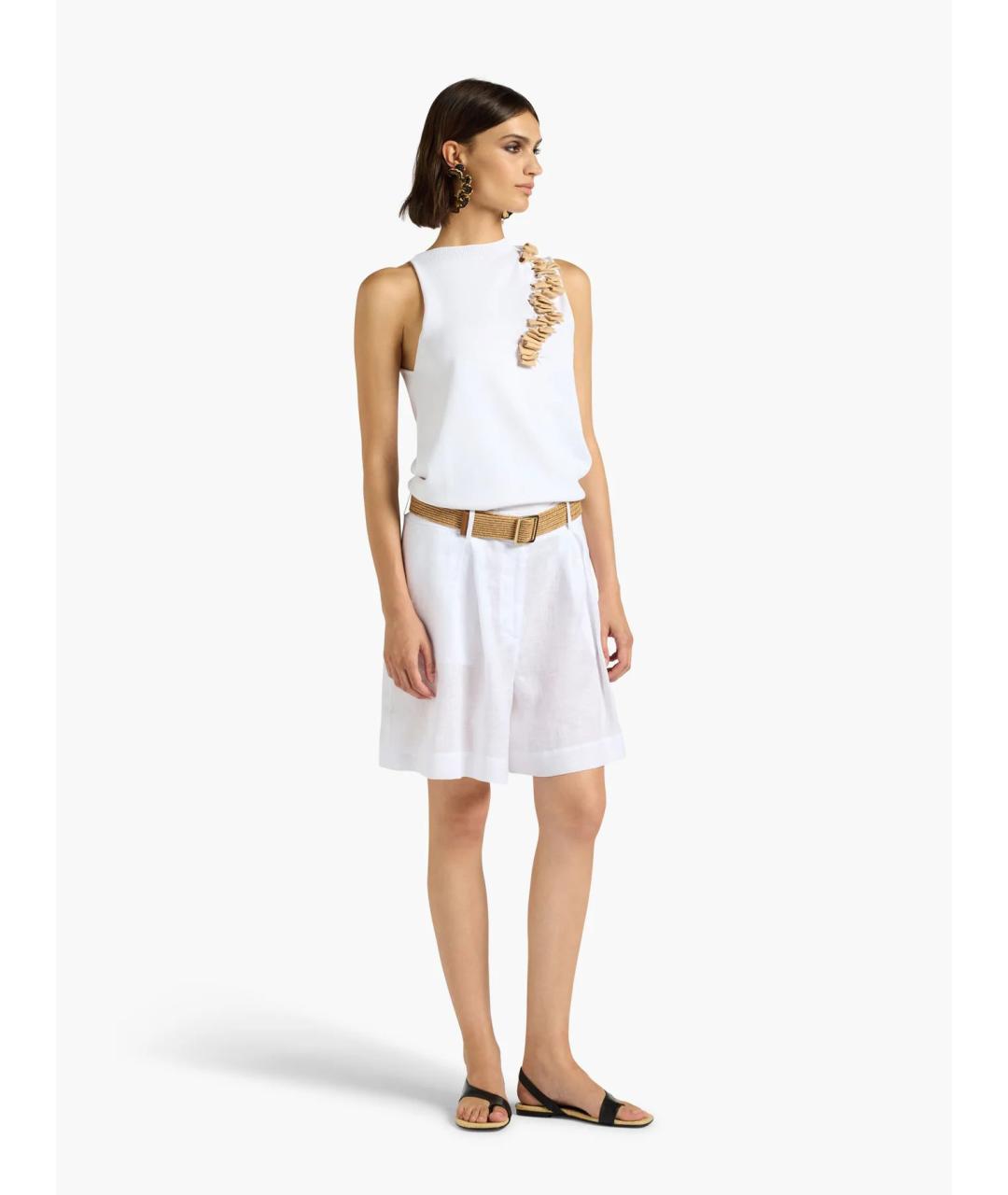 LIVIANA CONTI Белая вискозная блузы, фото 2