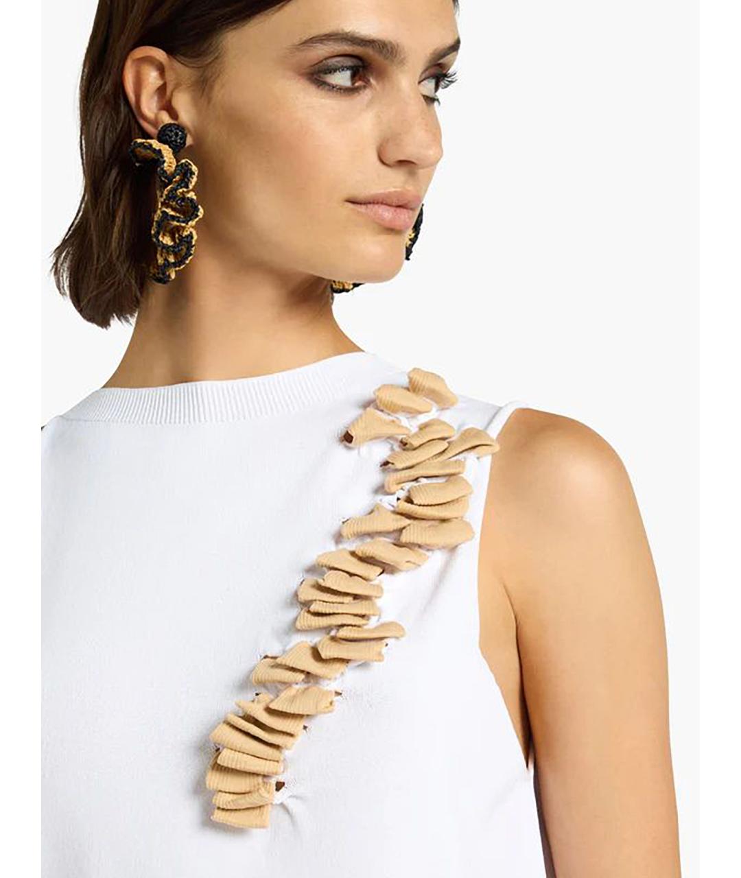 LIVIANA CONTI Белая вискозная блузы, фото 4