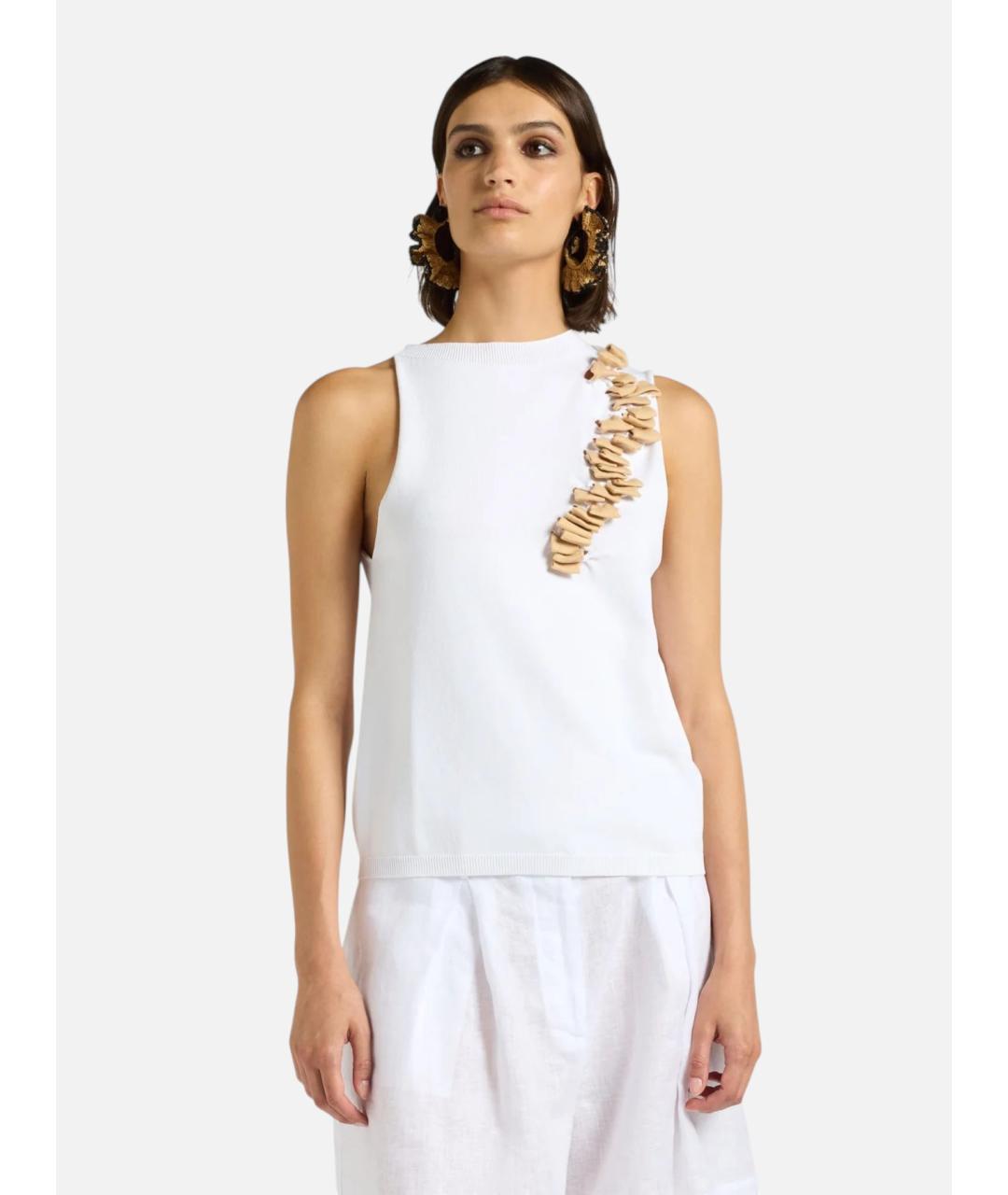 LIVIANA CONTI Белая вискозная блузы, фото 5