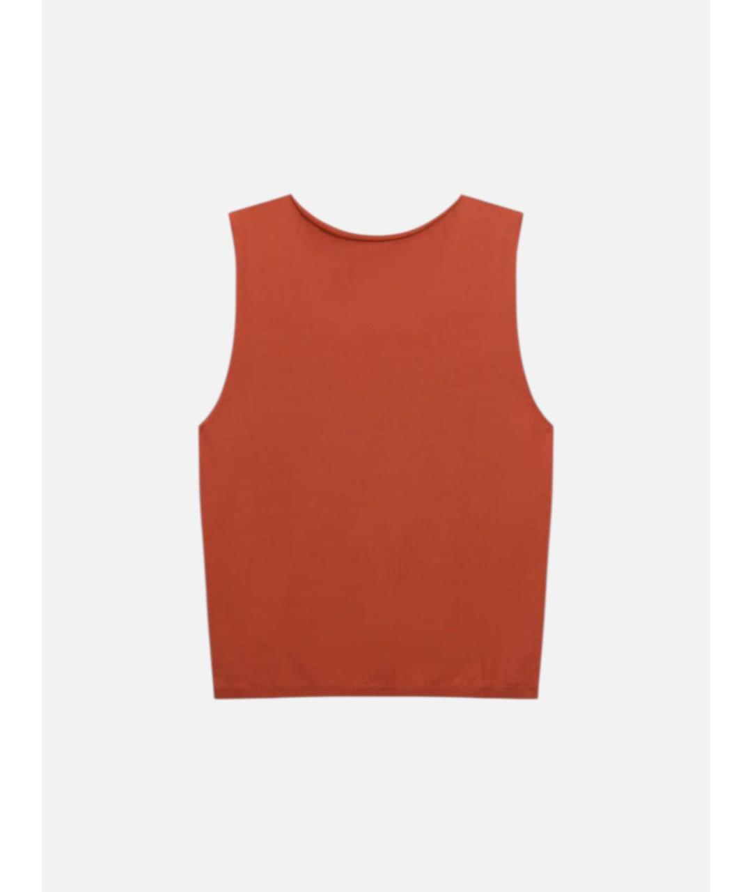 LIVIANA CONTI Оранжевая вискозная блузы, фото 5