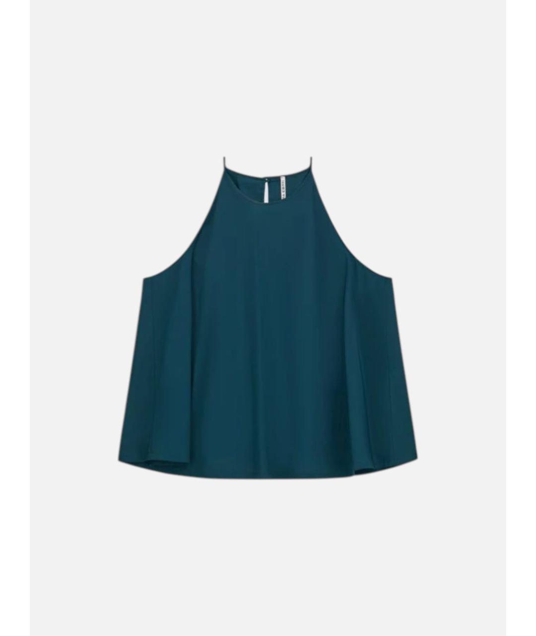 LIVIANA CONTI Зеленая хлопковая блузы, фото 5