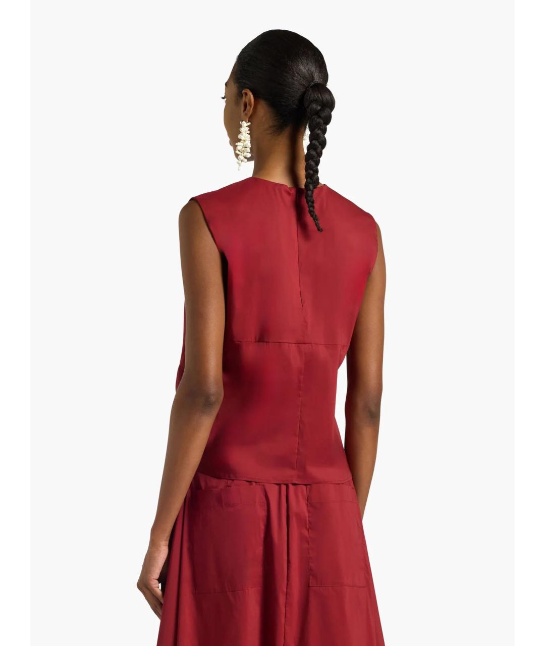 LIVIANA CONTI Красная хлопковая блузы, фото 3