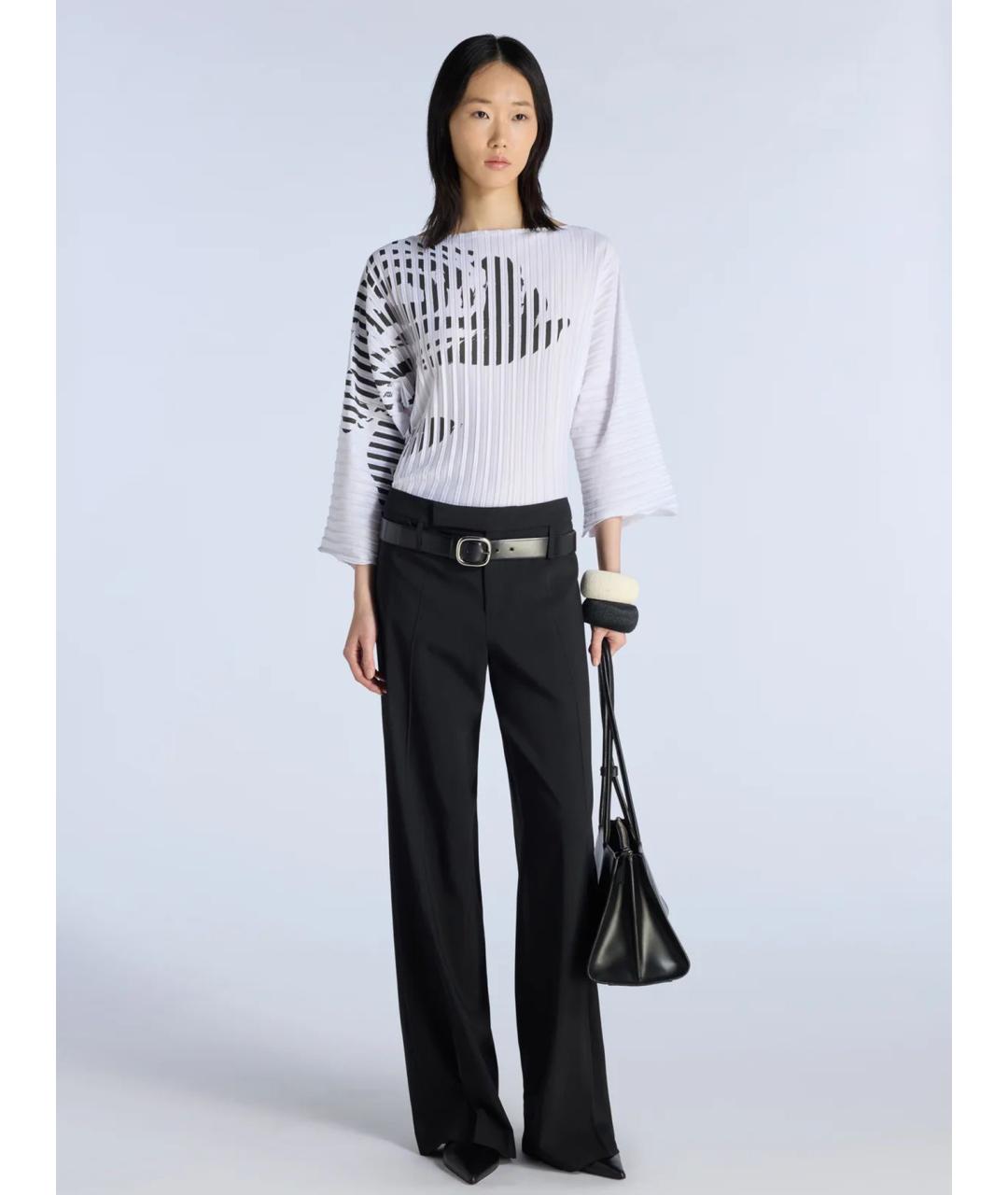 LIVIANA CONTI Черные вискозные прямые брюки, фото 2