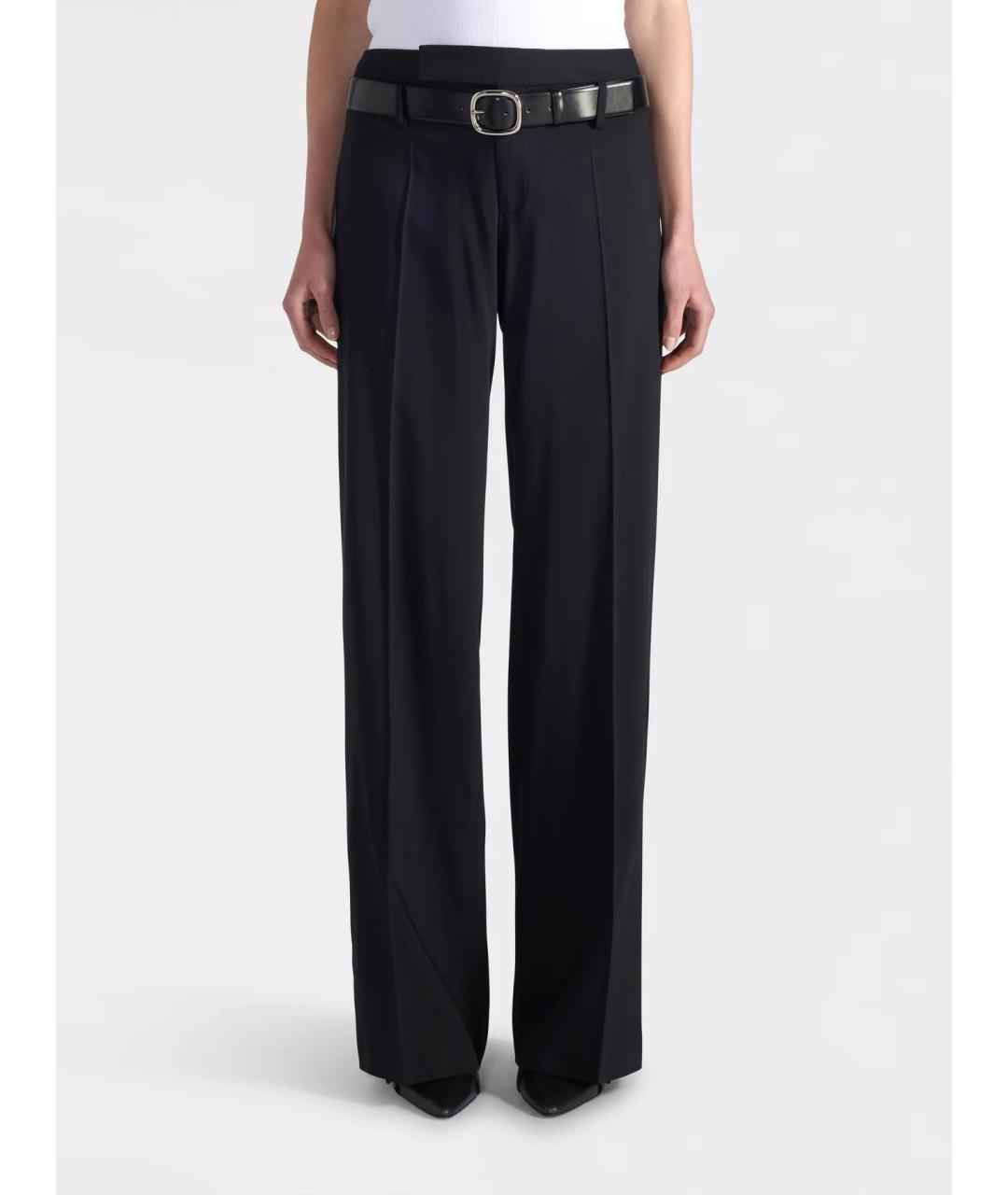 LIVIANA CONTI Черные вискозные прямые брюки, фото 3