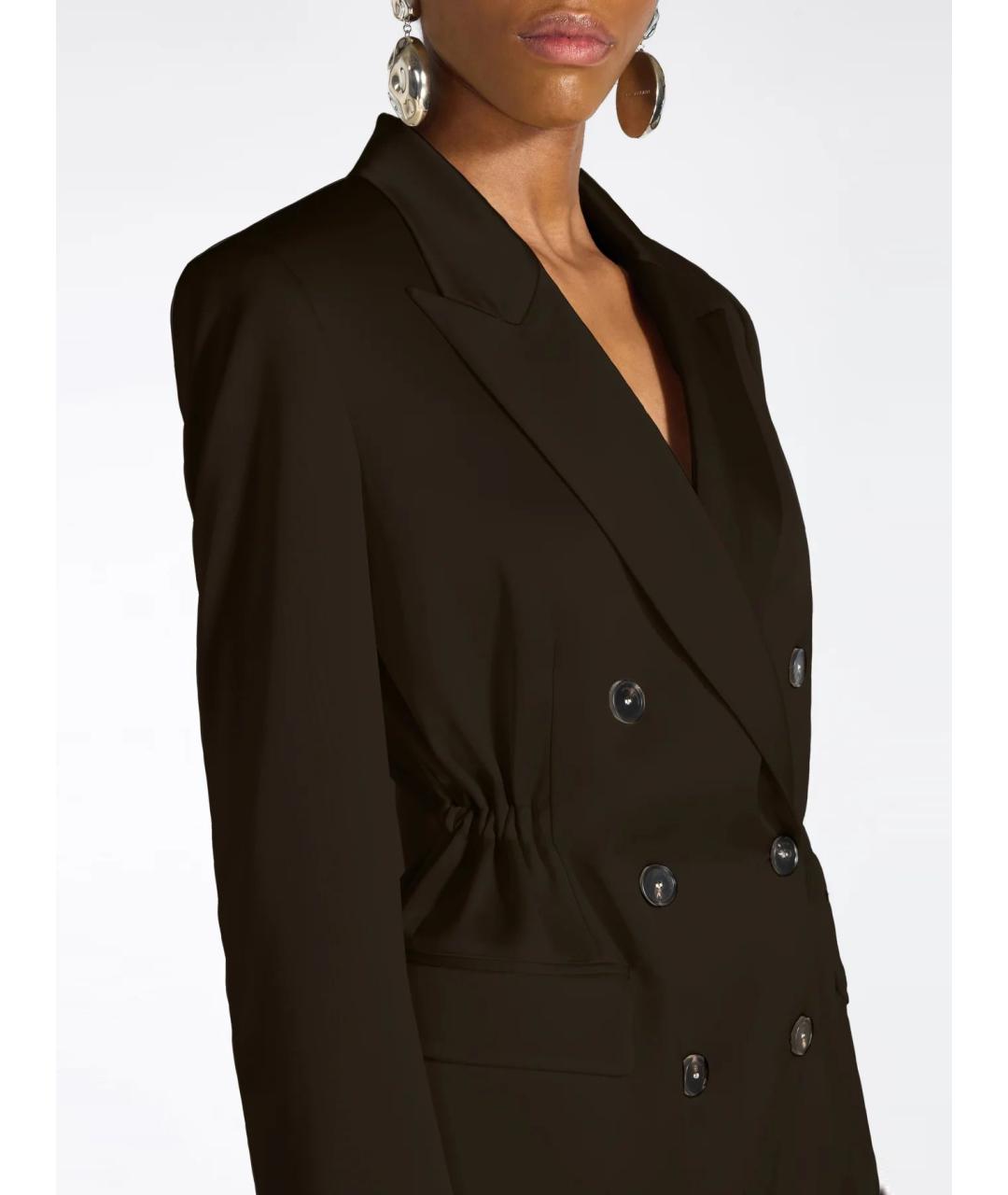 LIVIANA CONTI Коричневый ацетатный жакет/пиджак, фото 5