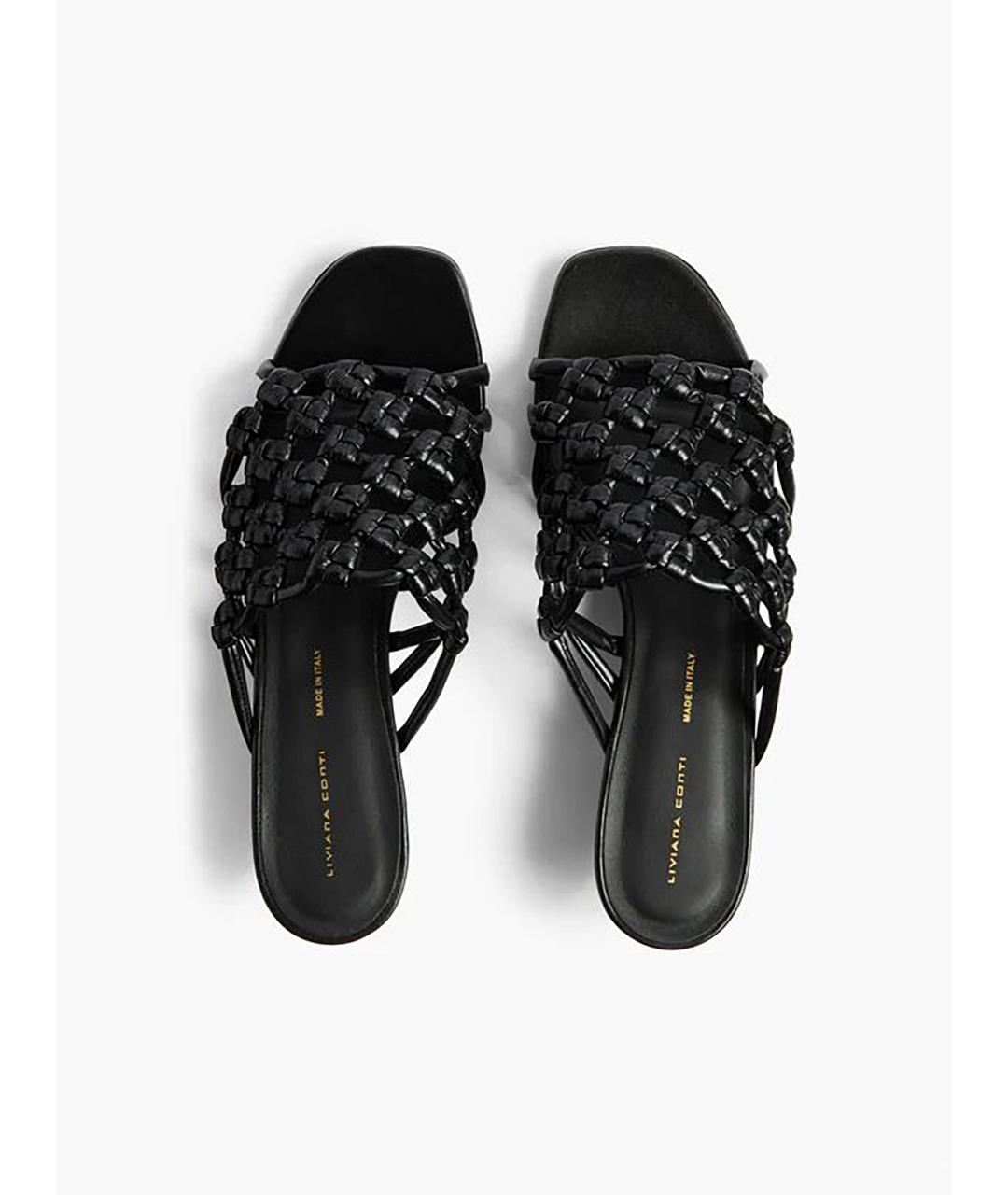 LIVIANA CONTI Черные мюли из искусственной кожи, фото 3