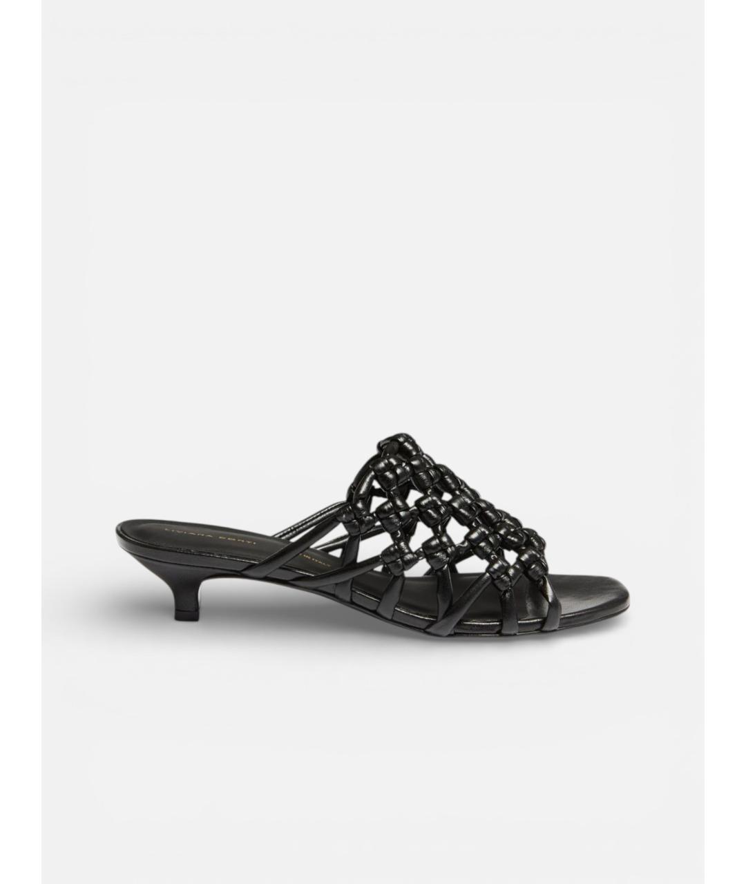 LIVIANA CONTI Черные мюли из искусственной кожи, фото 5