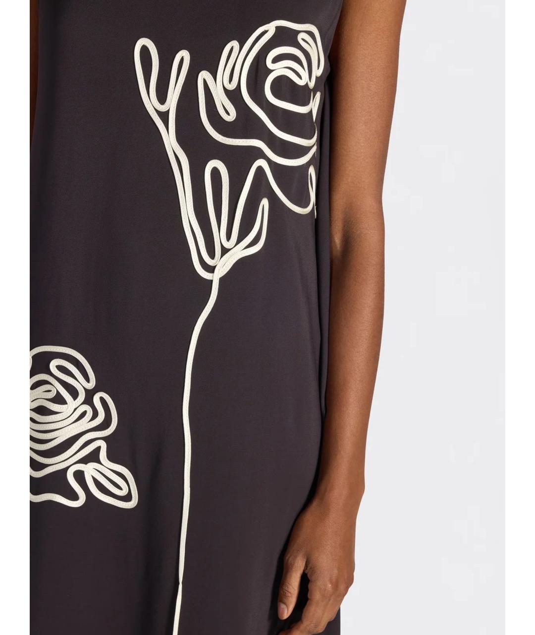 LIVIANA CONTI Коричневое вискозное повседневное платье, фото 4